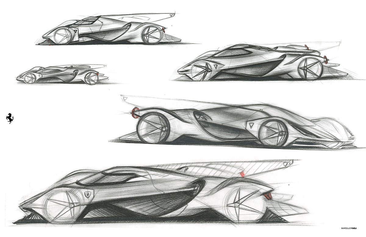 industrial design，Ferrari，Sports car，ferrari，concept，