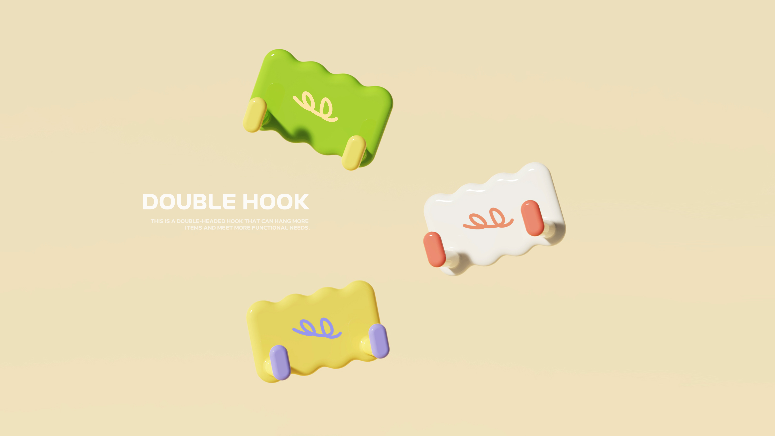 a hook，double head hook，Receive，colourful，interest，