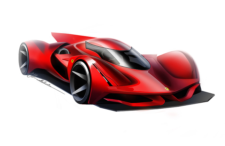 industrial design，Ferrari，Sports car，ferrari，concept，