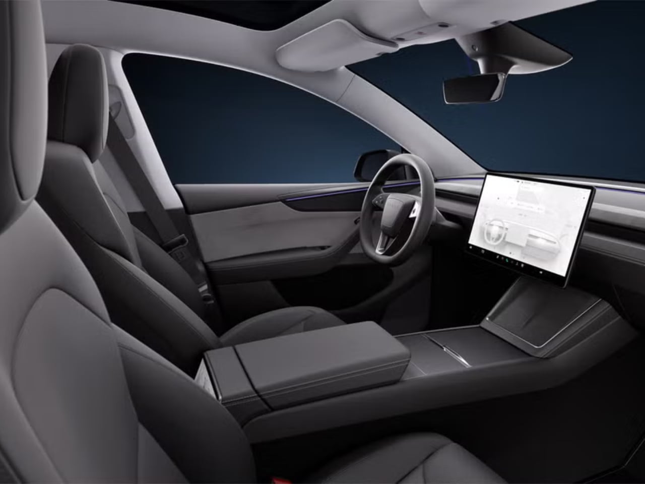 Model Y，Juniper，Tesla，Minimalist style，