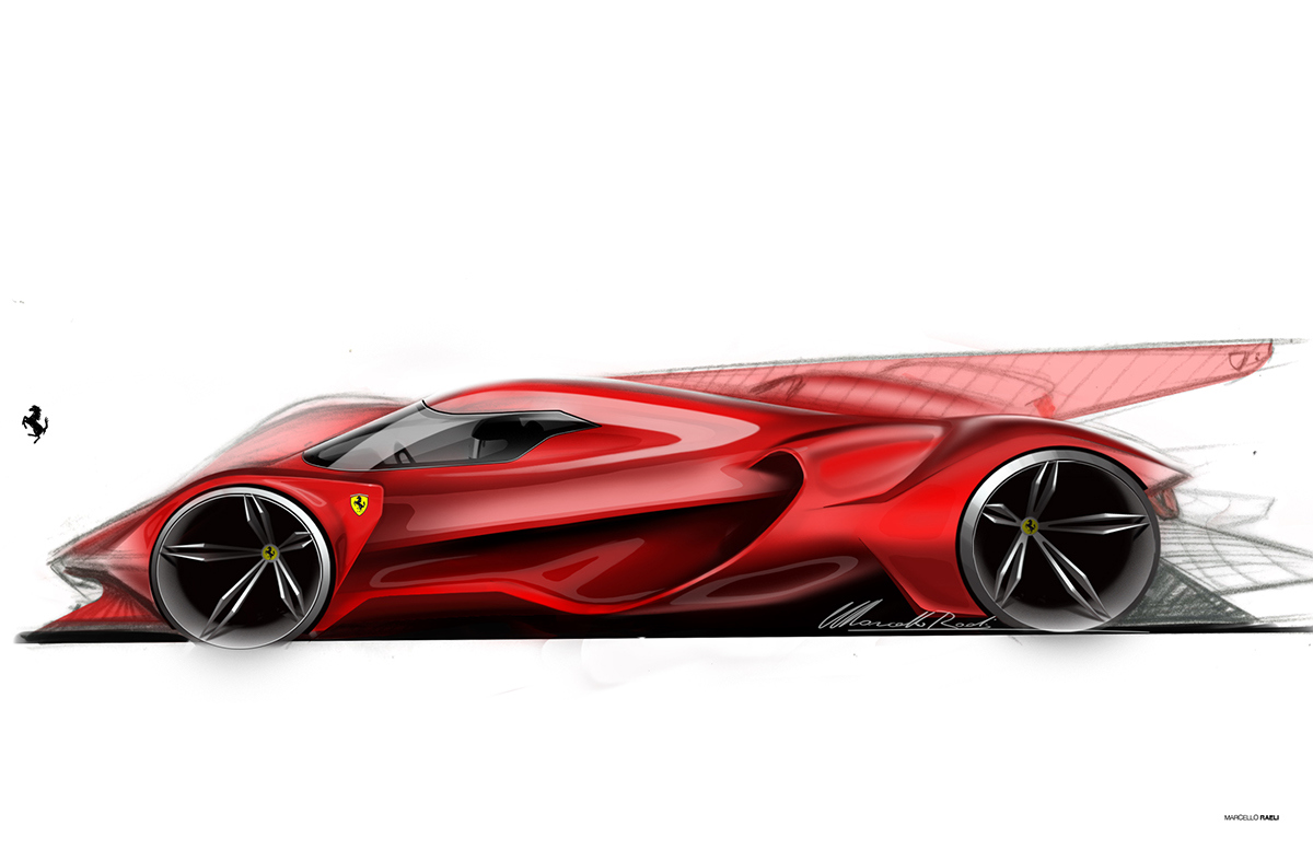 industrial design，Ferrari，Sports car，ferrari，concept，