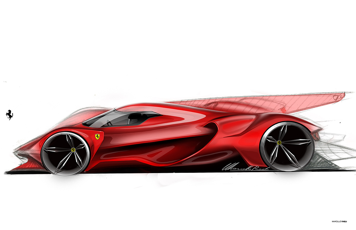 industrial design，Ferrari，Sports car，ferrari，concept，