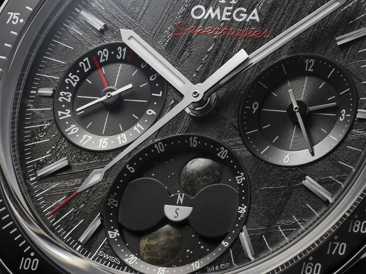 Moon phase function，omega，Meteor dial，Wristwatch，Precise timing，