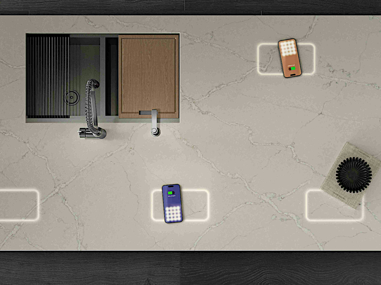 Charging station，Wireless technology，Marble，scene，
