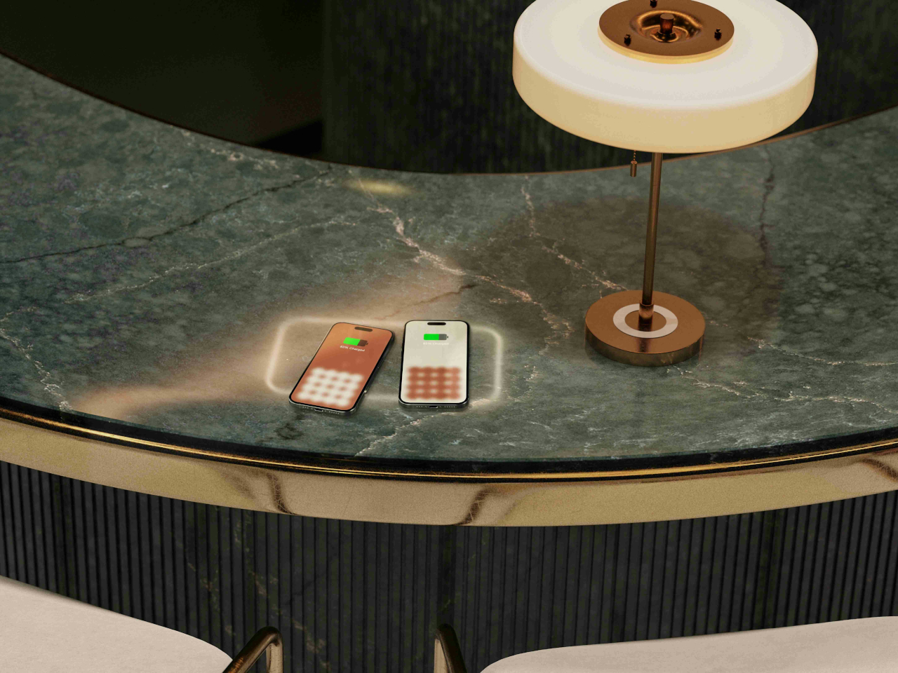 Charging station，Wireless technology，Marble，scene，