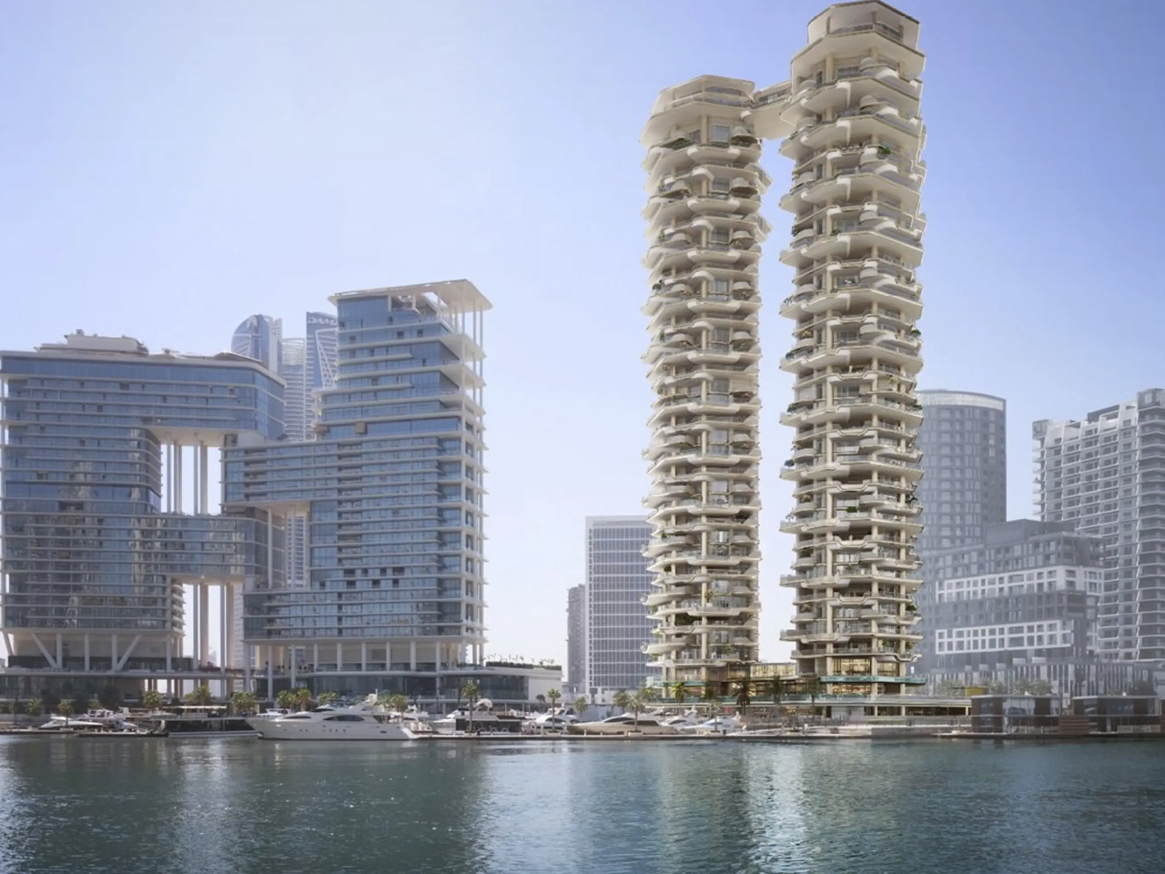 Dubai，Business Bay，Luxury Residence，waterfall，