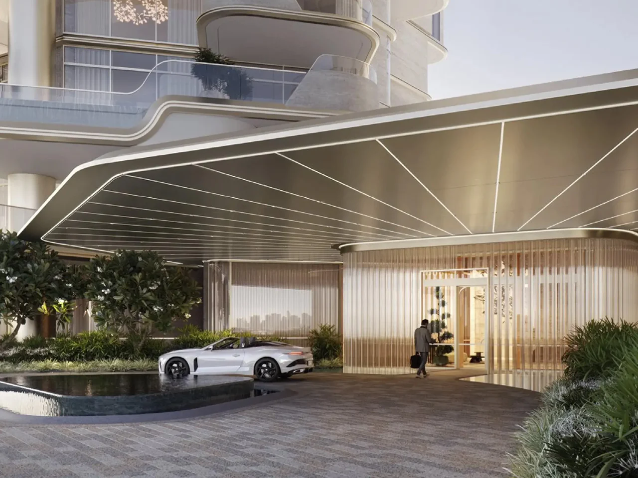 Dubai，Business Bay，Luxury Residence，waterfall，