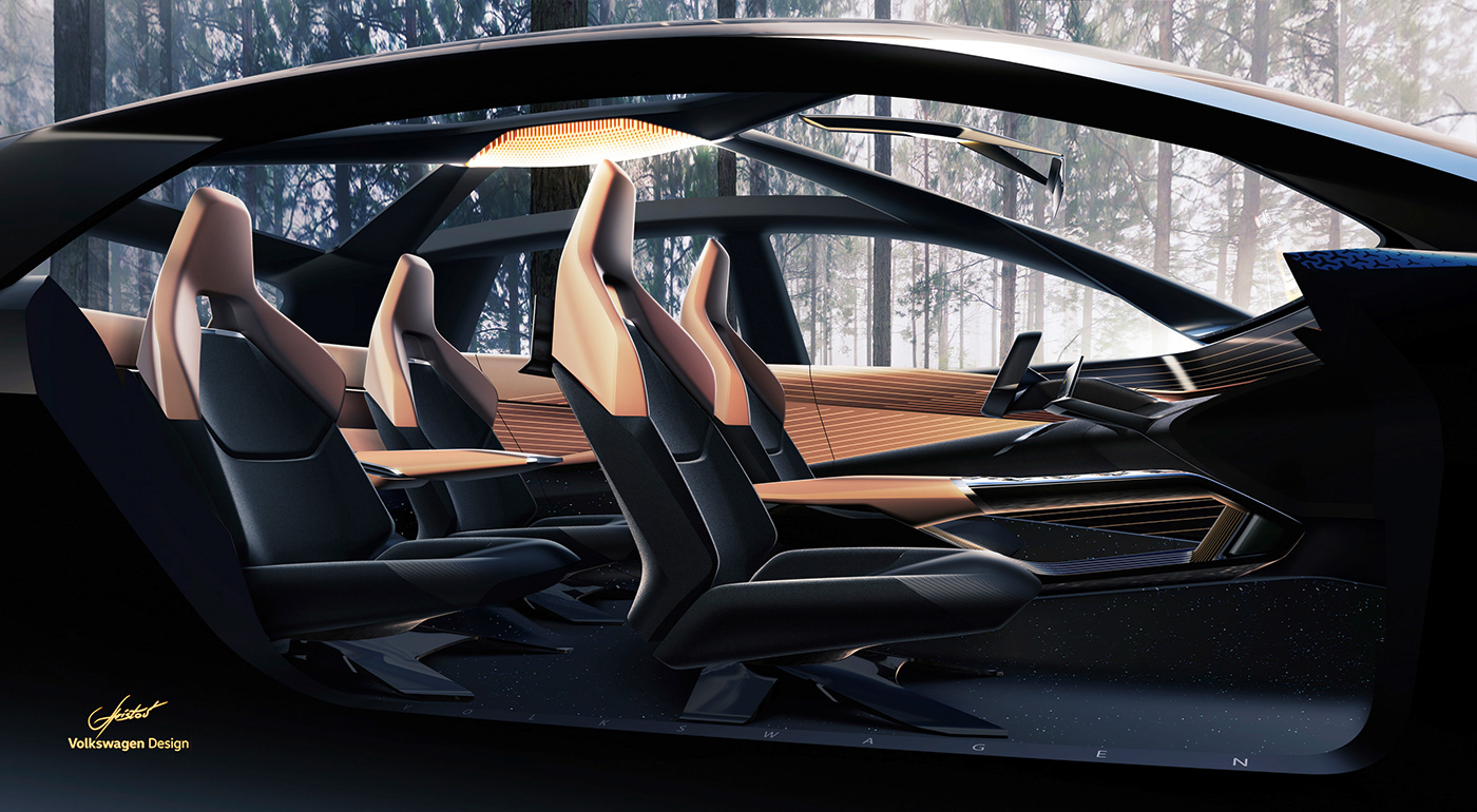 automobile，vehicle，Volkswagen ID. CODE，conceptual design，