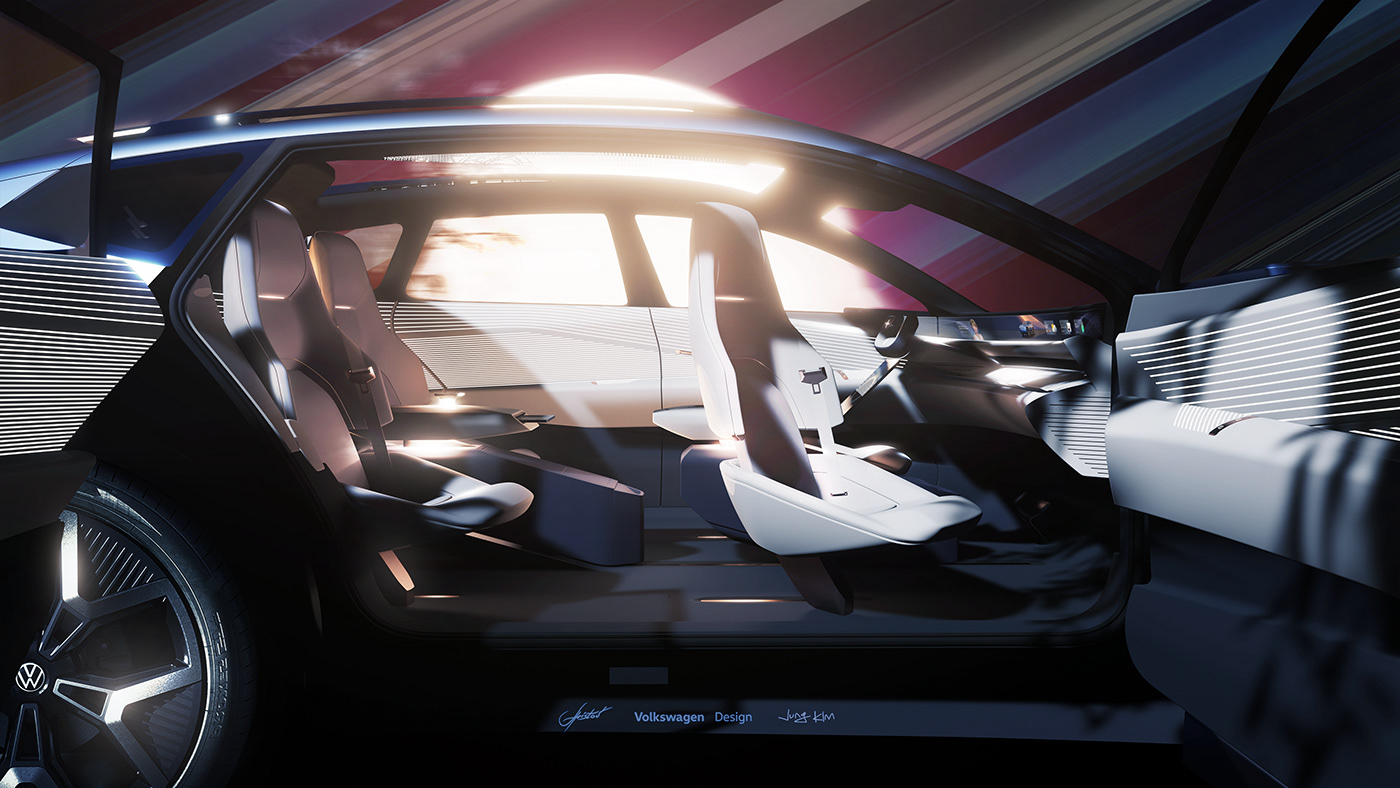 automobile，vehicle，Volkswagen ID. CODE，conceptual design，