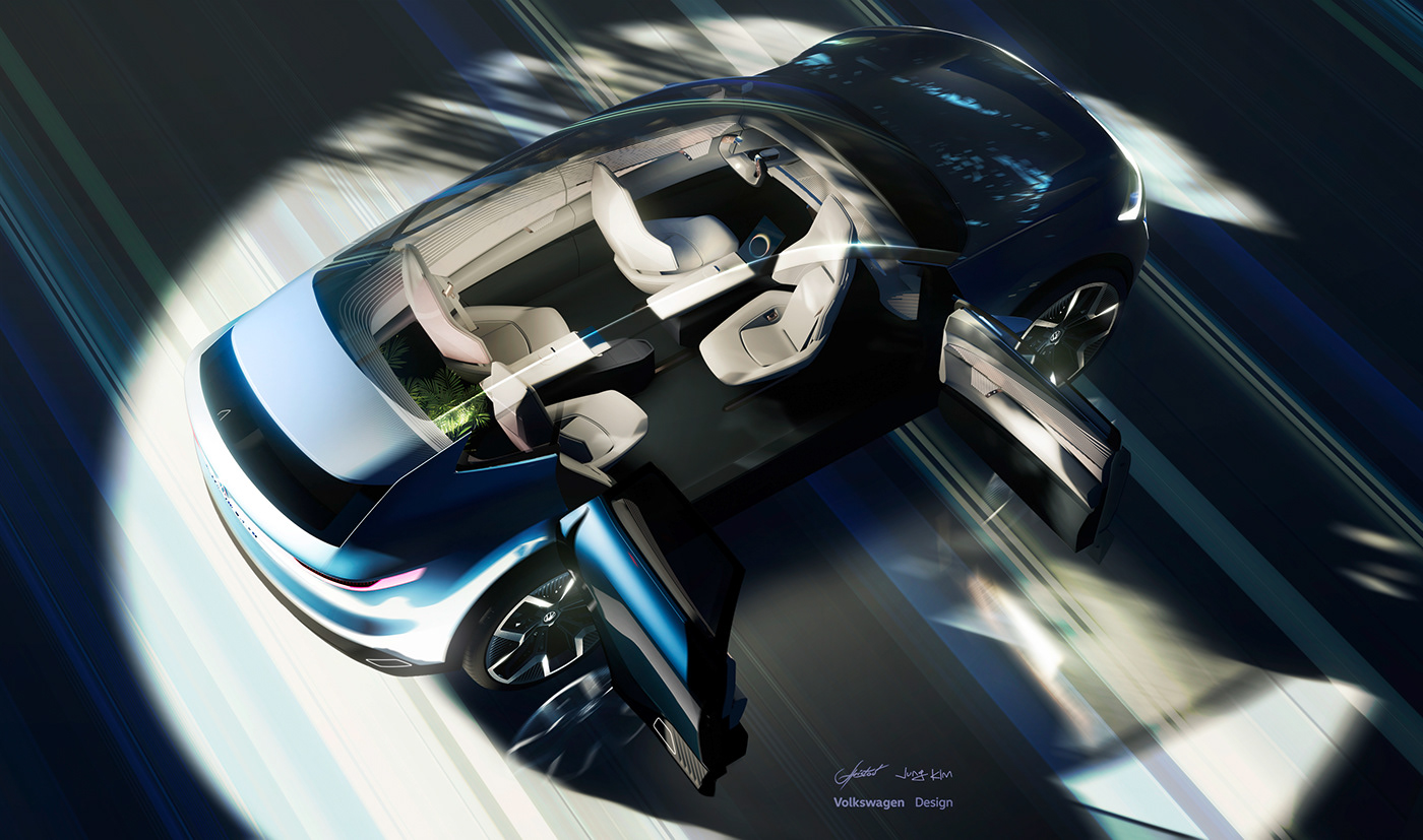 automobile，vehicle，Volkswagen ID. CODE，conceptual design，