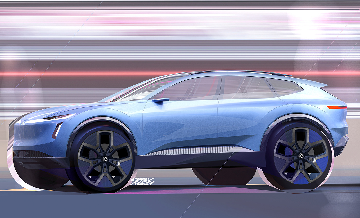 automobile，vehicle，Volkswagen ID. CODE，conceptual design，