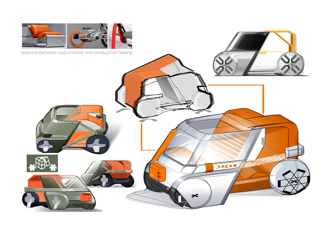 automobile，vehicle，Dacia MÖB，industrial design，