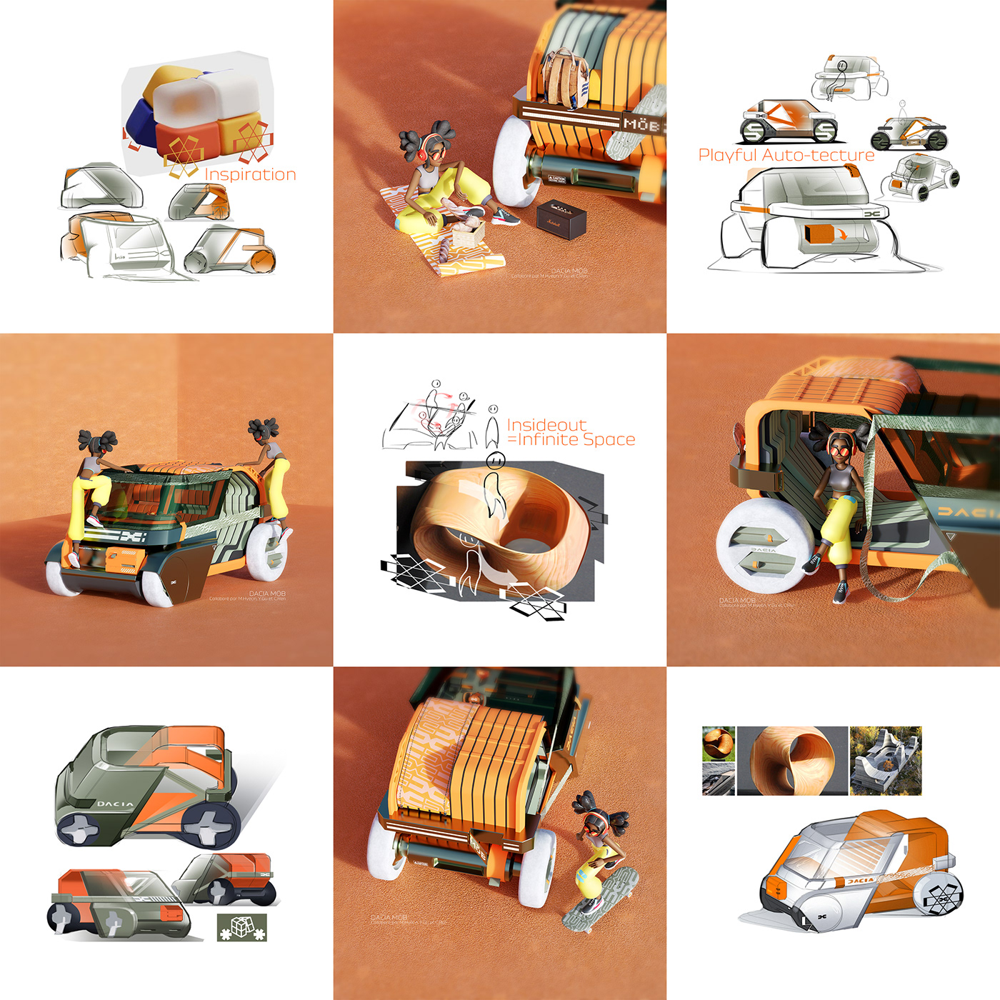 automobile，vehicle，Dacia MÖB，industrial design，