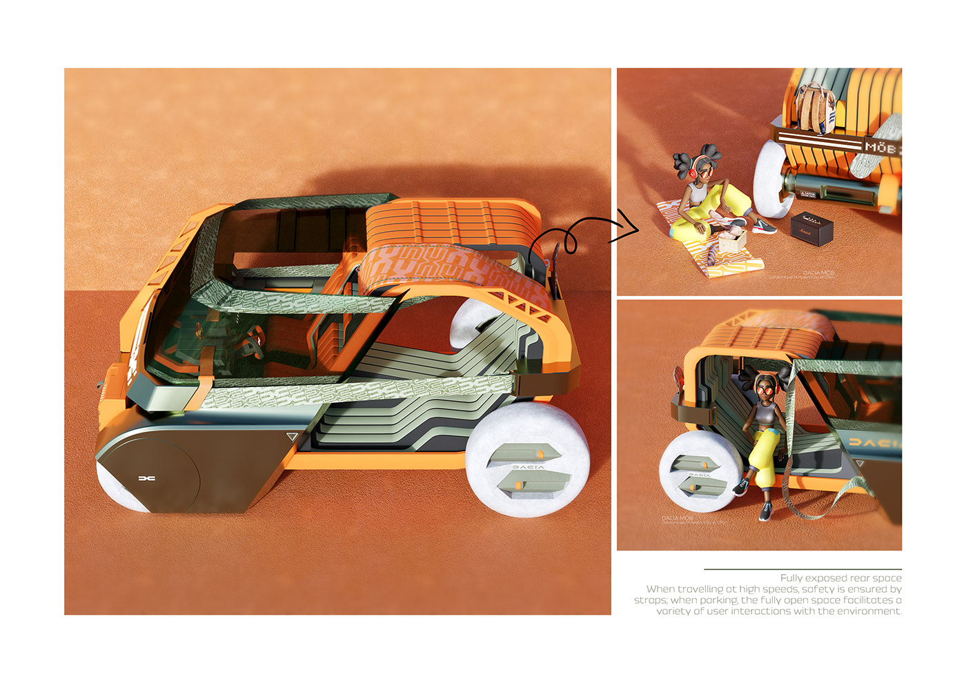 automobile，vehicle，Dacia MÖB，industrial design，