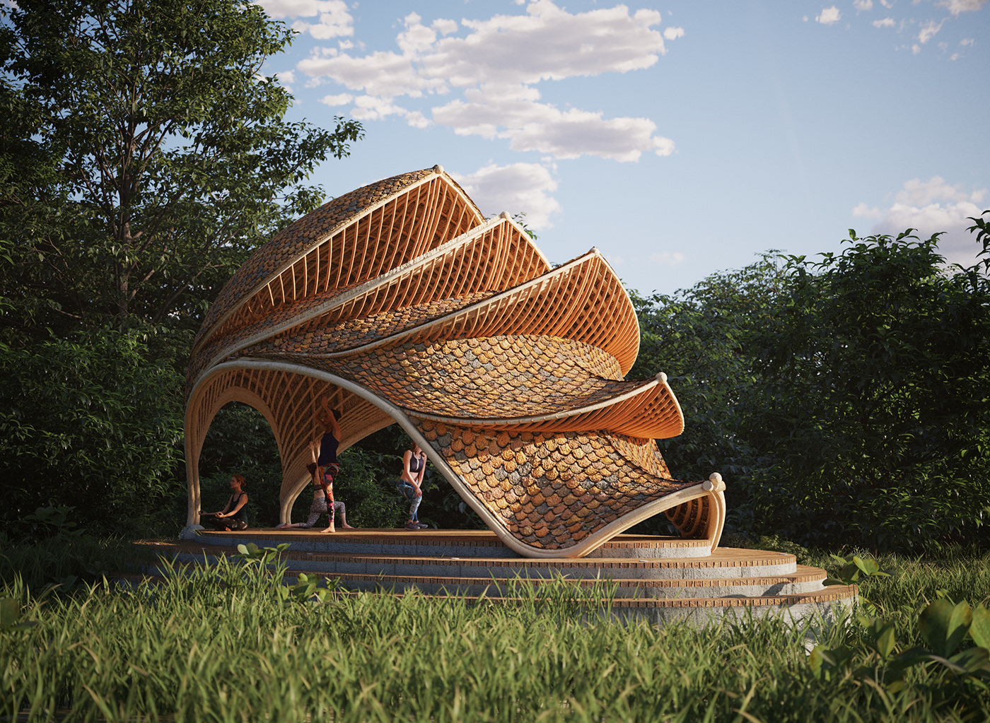 by the lake，Yoga，Shala，relax，