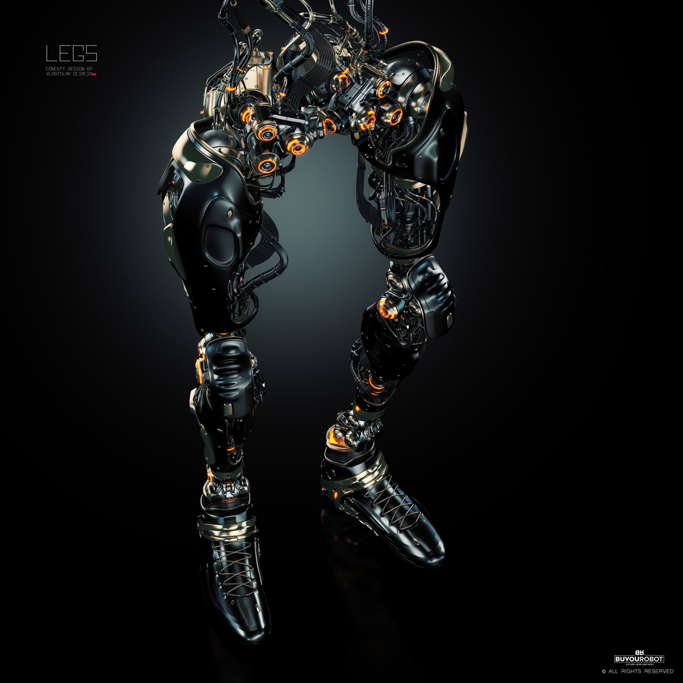 Mechanical leg，robot，Cybernetic，Prototype，