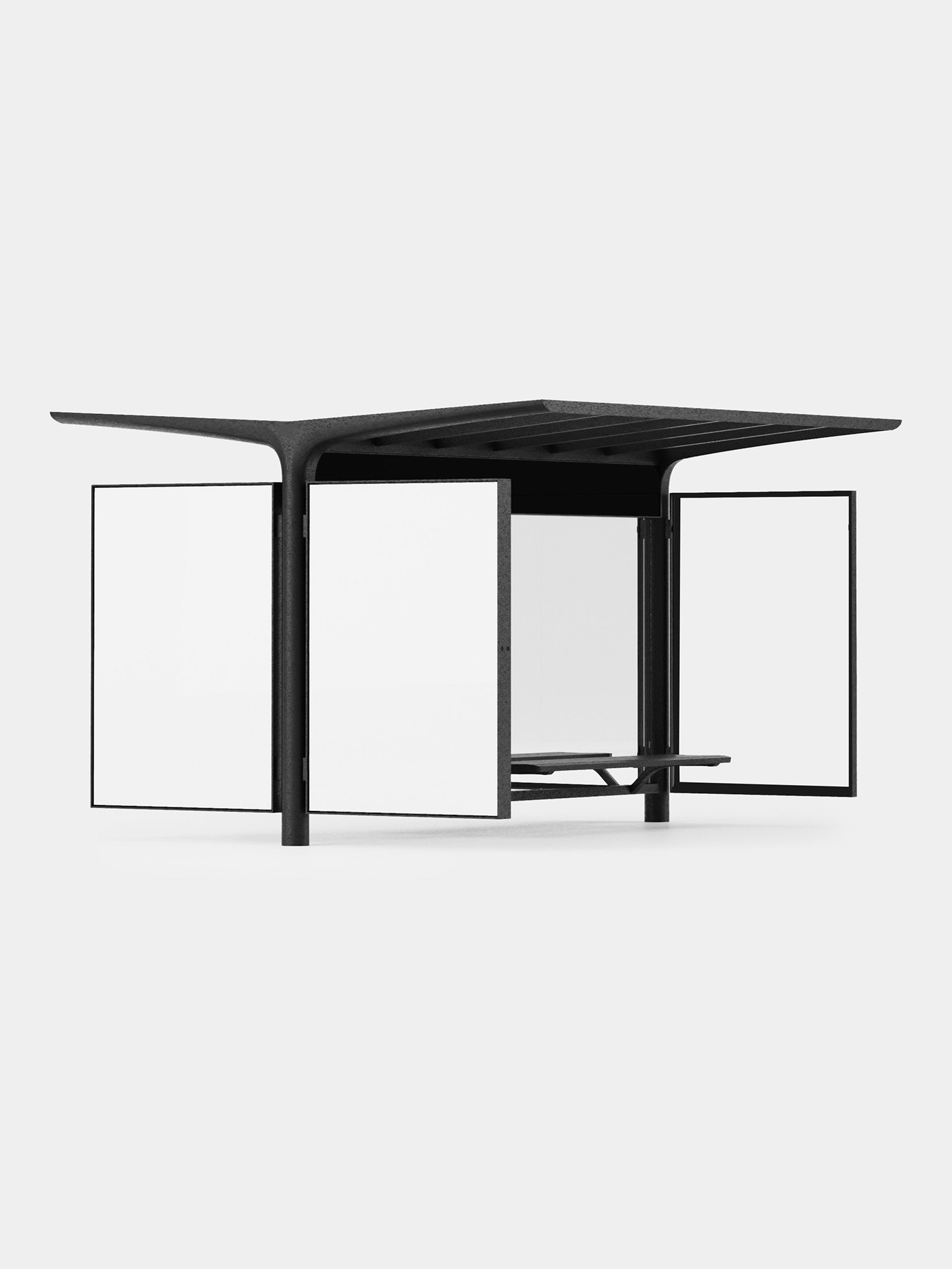 Shelter，Open space，streetscape，Metal，black，