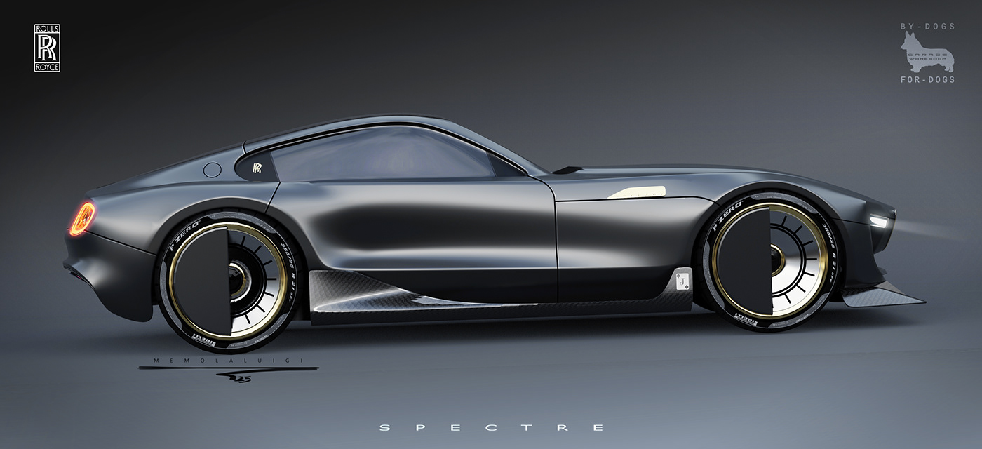 Rolls-Royce，spectre，V12，Super car，sketch，