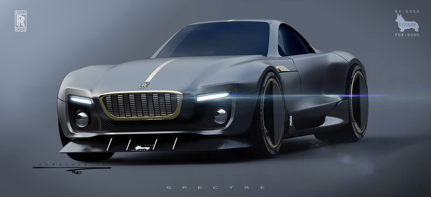 Rolls-Royce，spectre，V12，Super car，sketch，