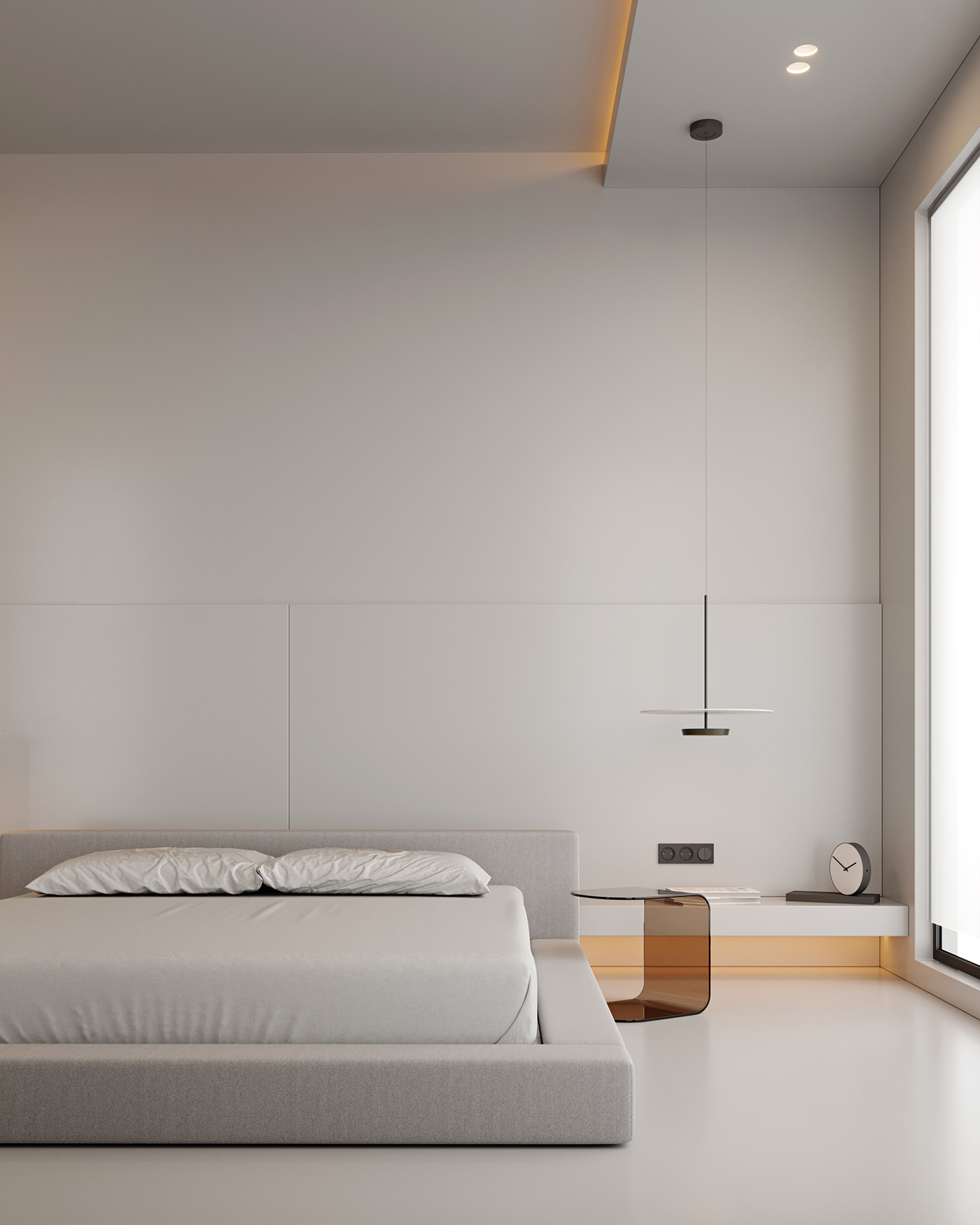 bedroom，white，Modern furniture，
