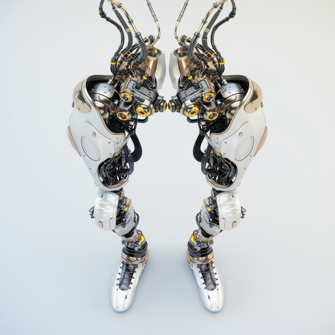 Cyber，Future technology，Scientific and technological innovation，Mechanical leg，