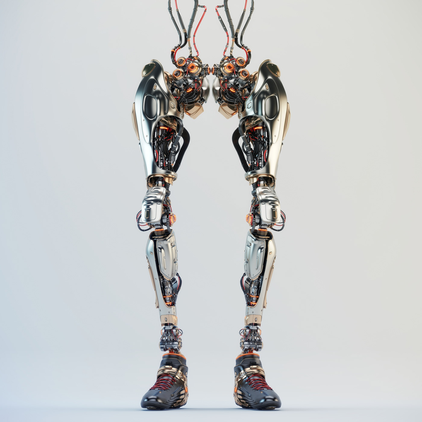 Cyber，Future technology，Scientific and technological innovation，Mechanical leg，