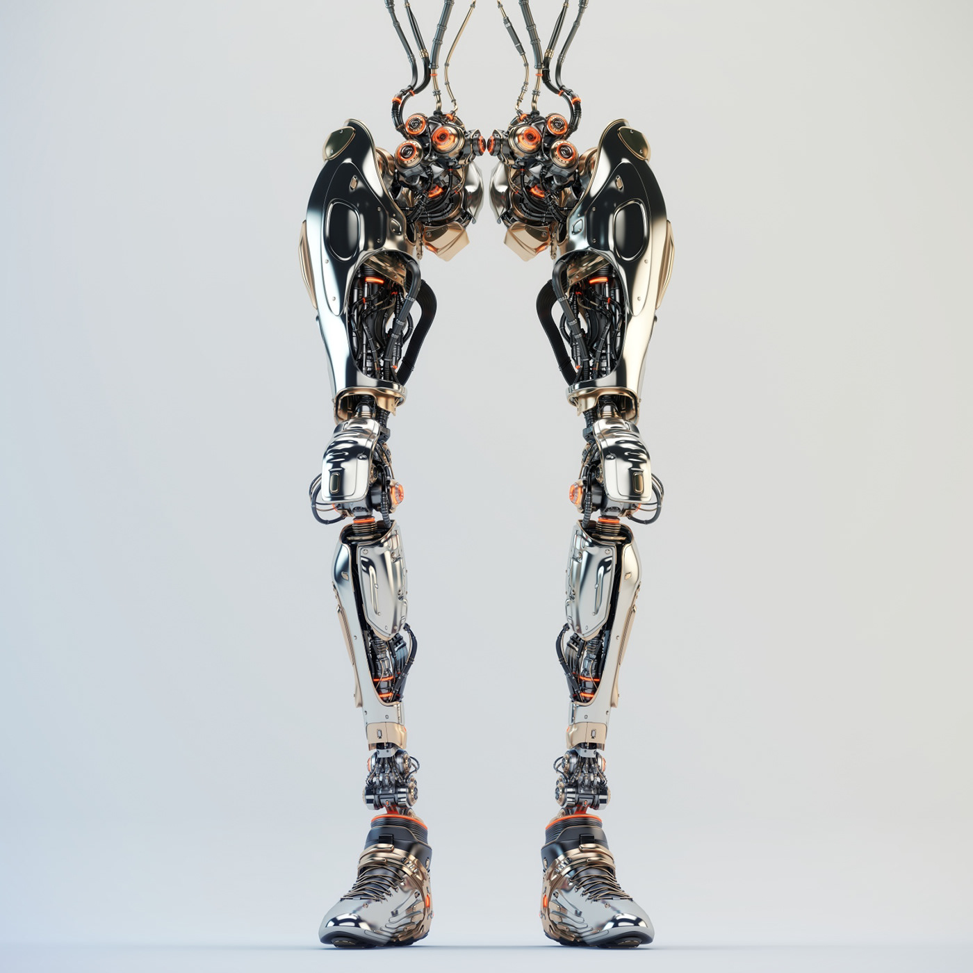 Cyber，Future technology，Scientific and technological innovation，Mechanical leg，