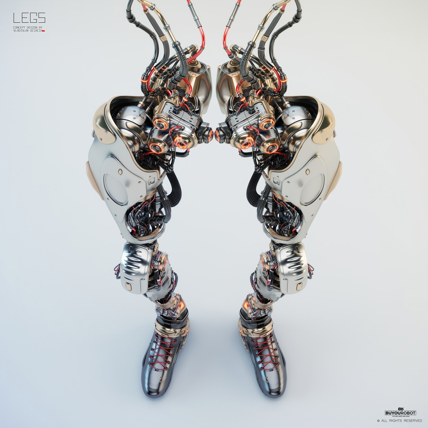 Cyber，Future technology，Scientific and technological innovation，Mechanical leg，