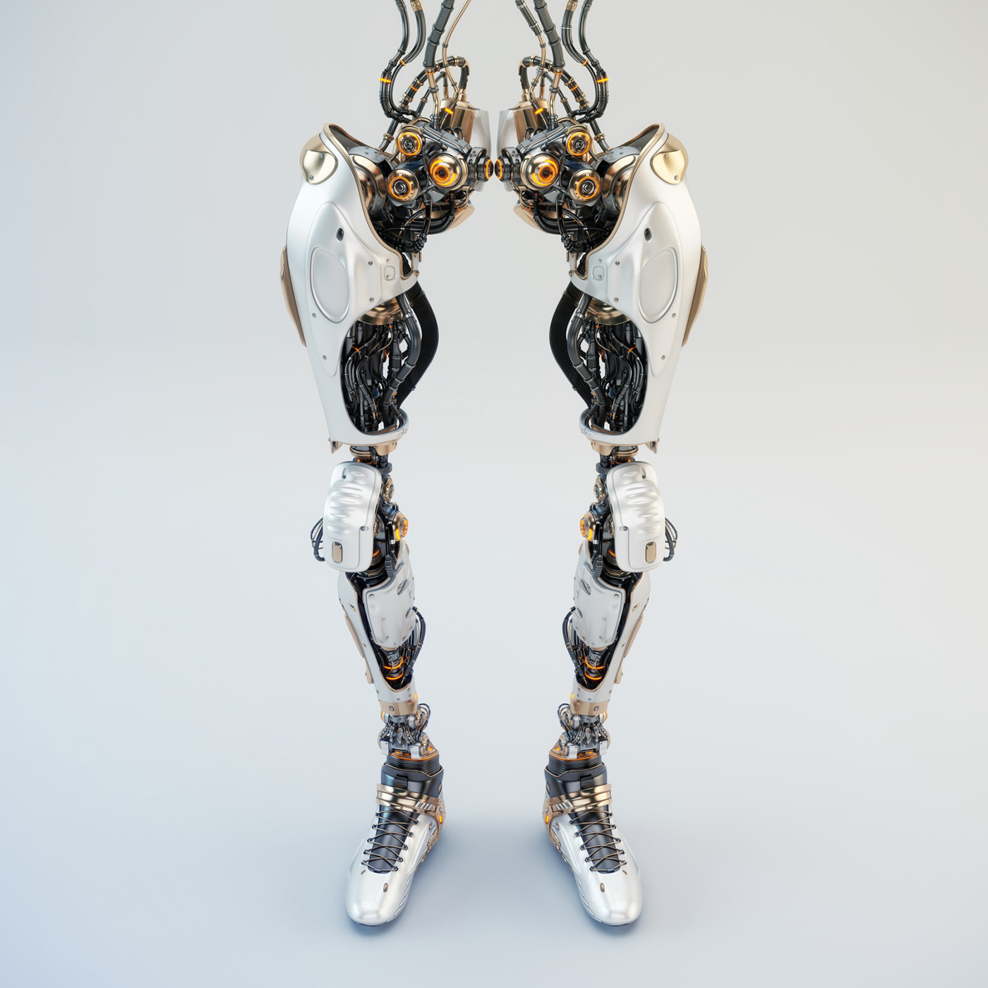 Cyber，Future technology，Scientific and technological innovation，Mechanical leg，