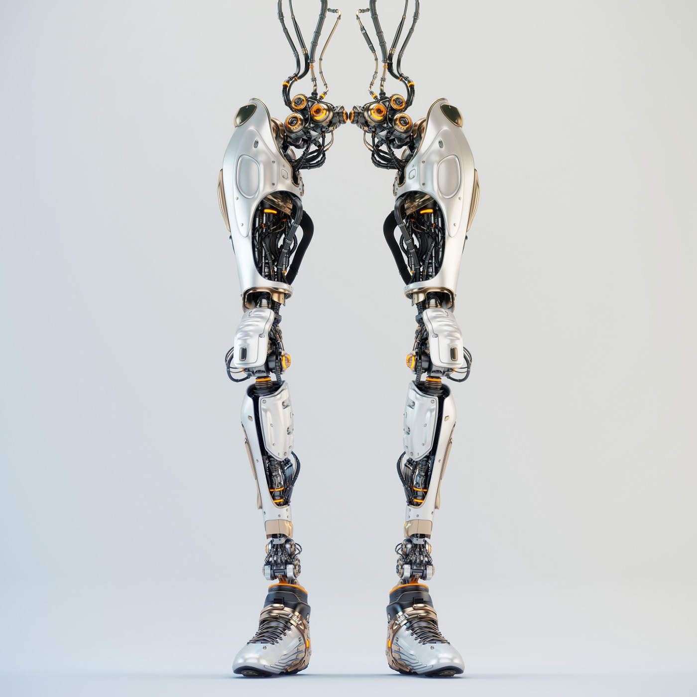 Cyber，Future technology，Scientific and technological innovation，Mechanical leg，