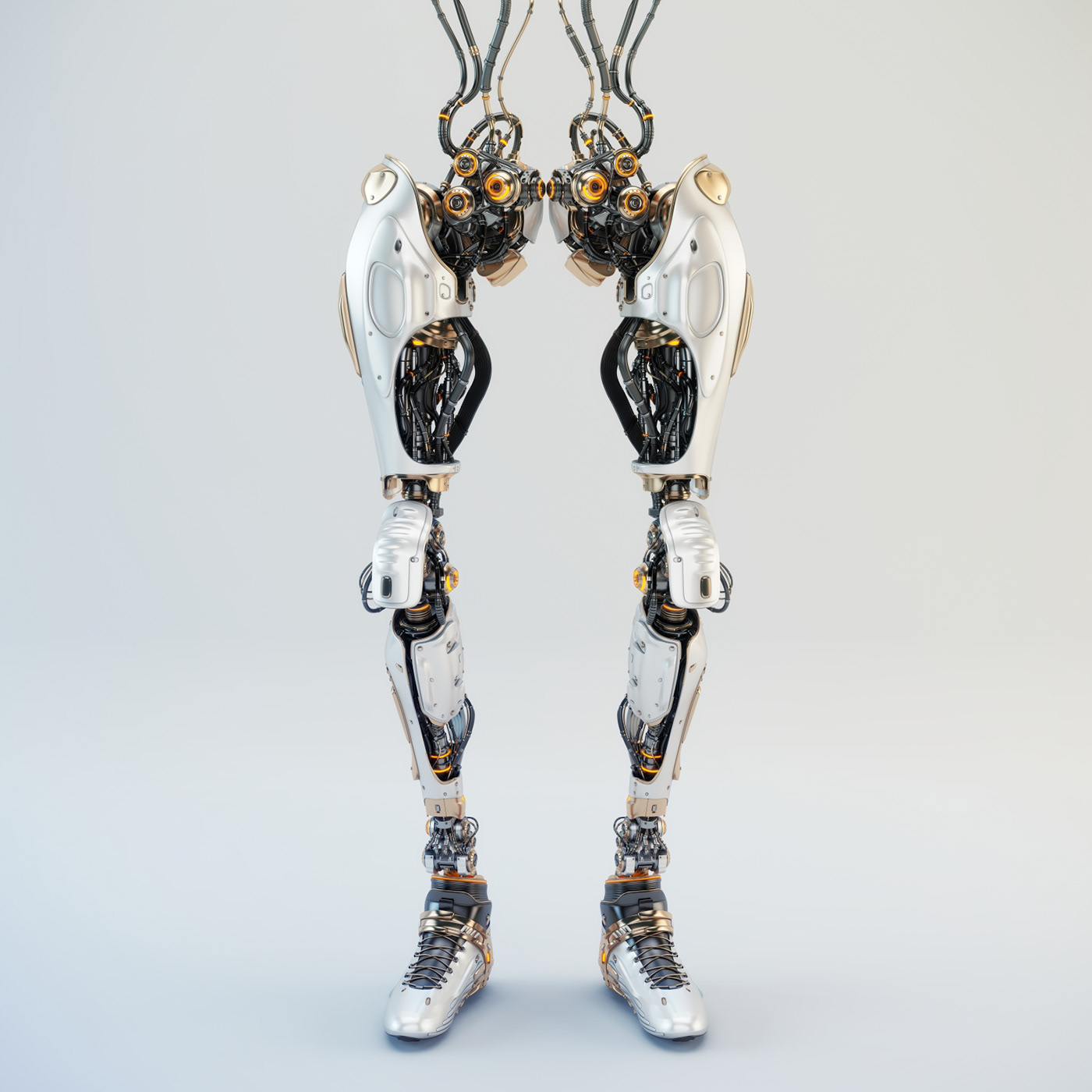 Cyber，Future technology，Scientific and technological innovation，Mechanical leg，