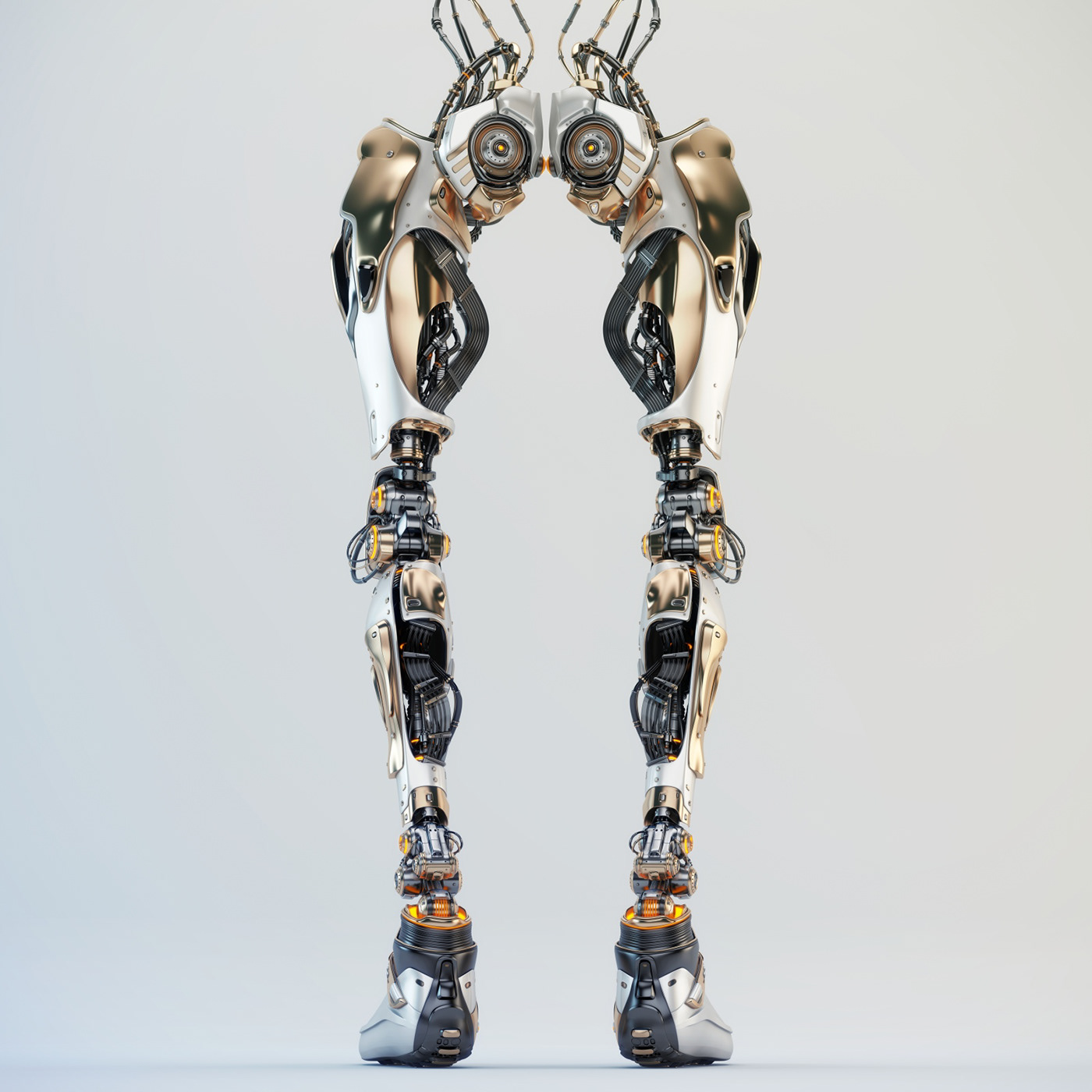 Cyber，Future technology，Scientific and technological innovation，Mechanical leg，