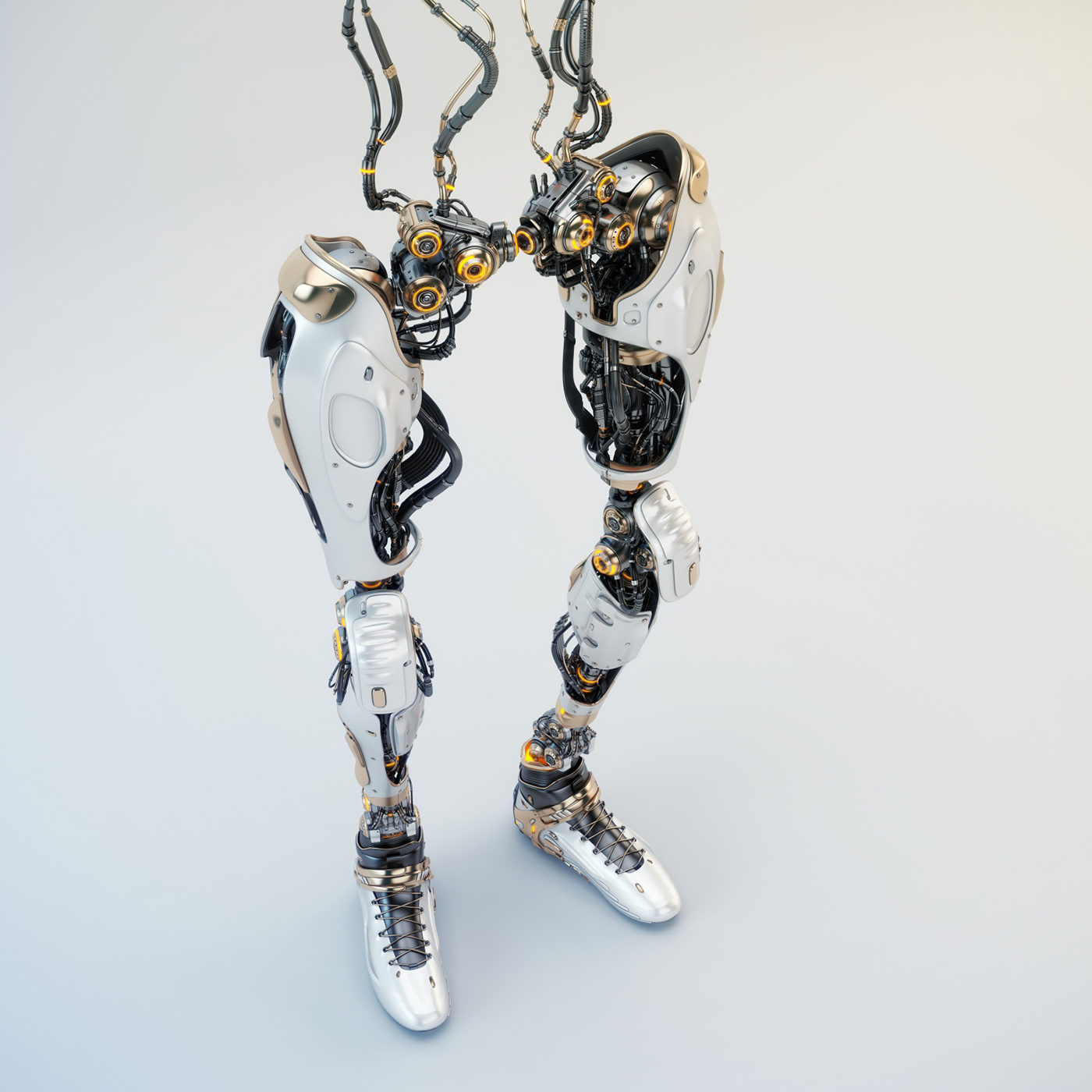 Cyber，Future technology，Scientific and technological innovation，Mechanical leg，