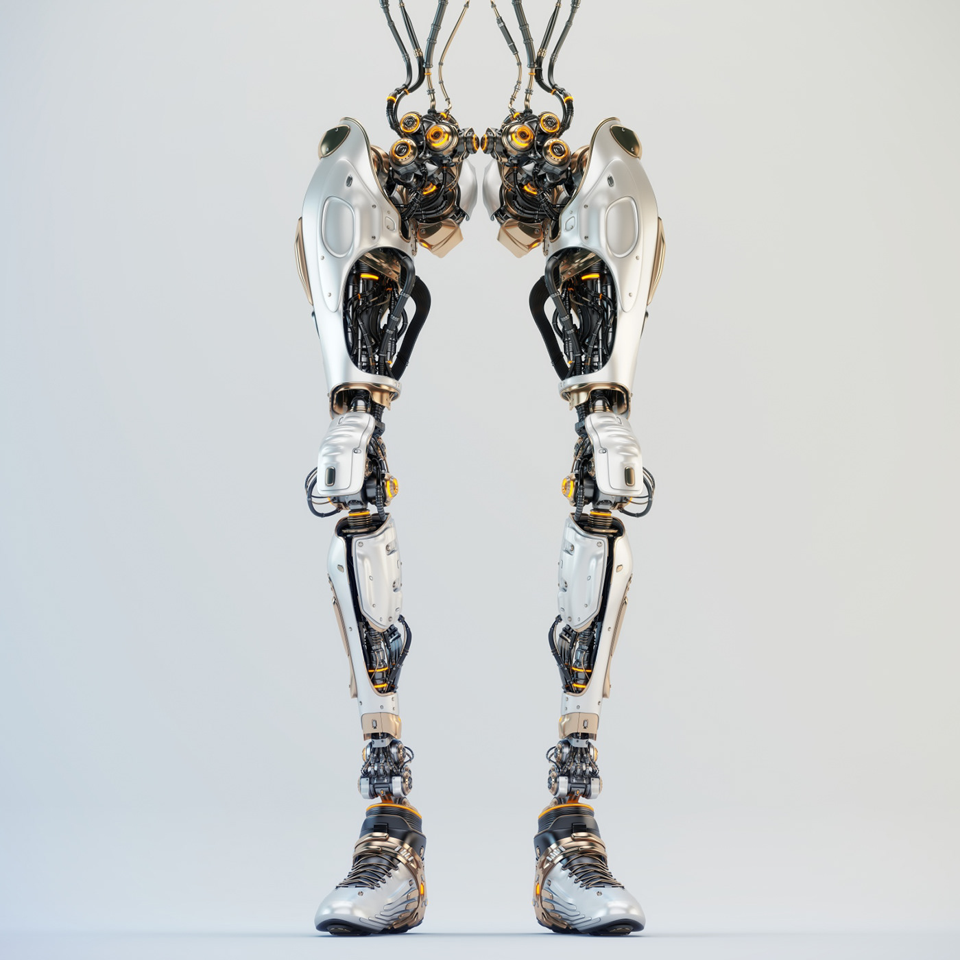 Cyber，Future technology，Scientific and technological innovation，Mechanical leg，