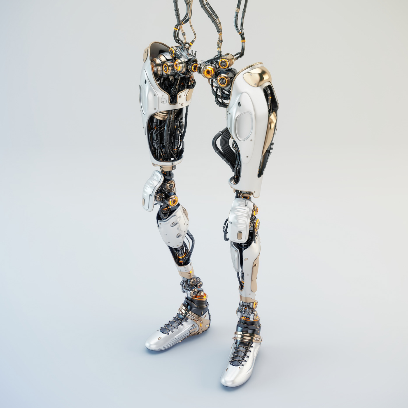 Cyber，Future technology，Scientific and technological innovation，Mechanical leg，