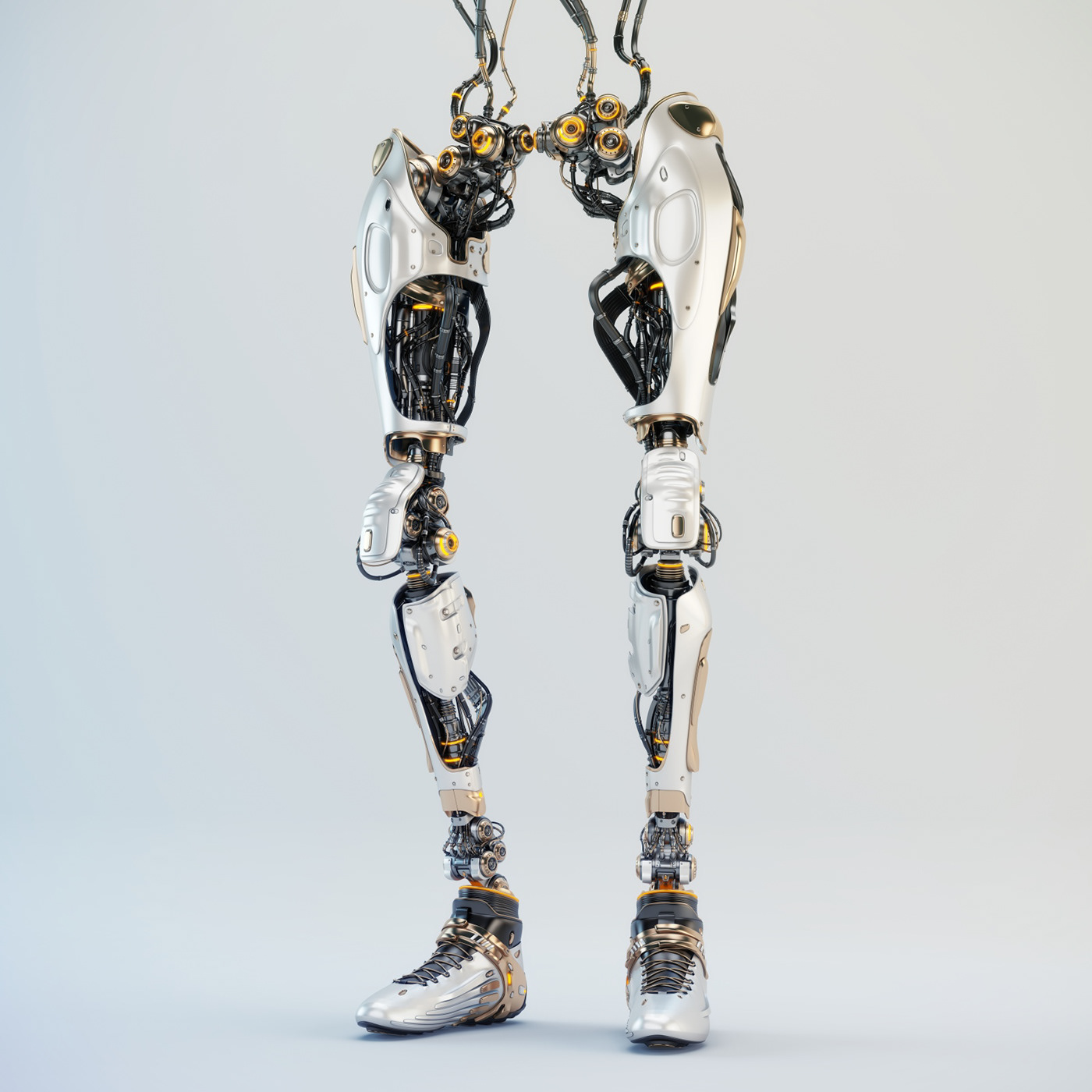 Cyber，Future technology，Scientific and technological innovation，Mechanical leg，