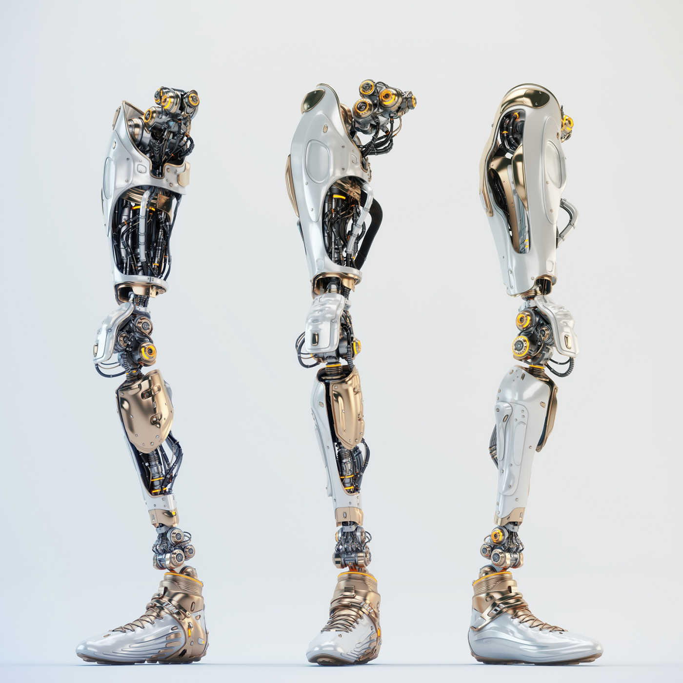 Cyber，Future technology，Scientific and technological innovation，Mechanical leg，