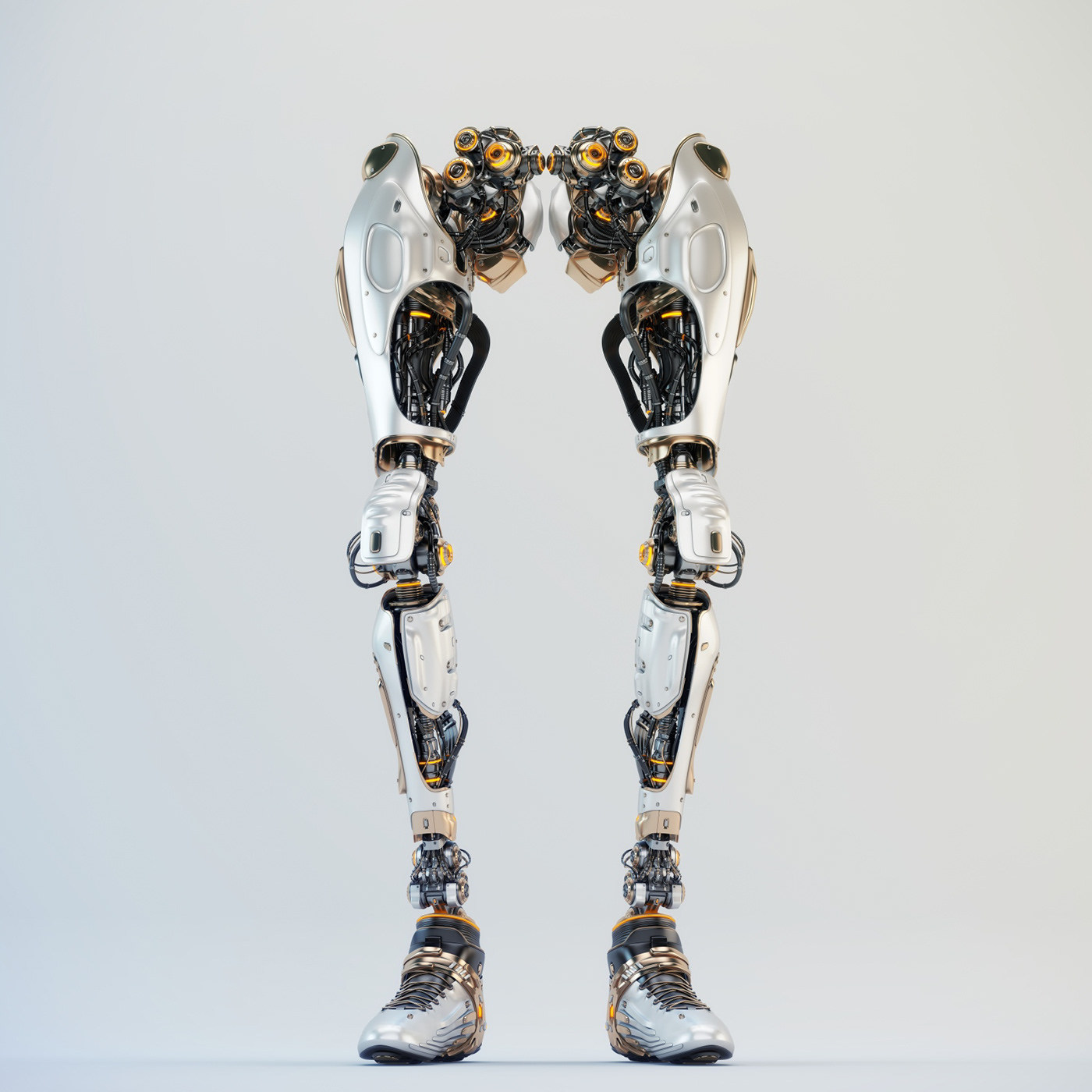 Cyber，Future technology，Scientific and technological innovation，Mechanical leg，
