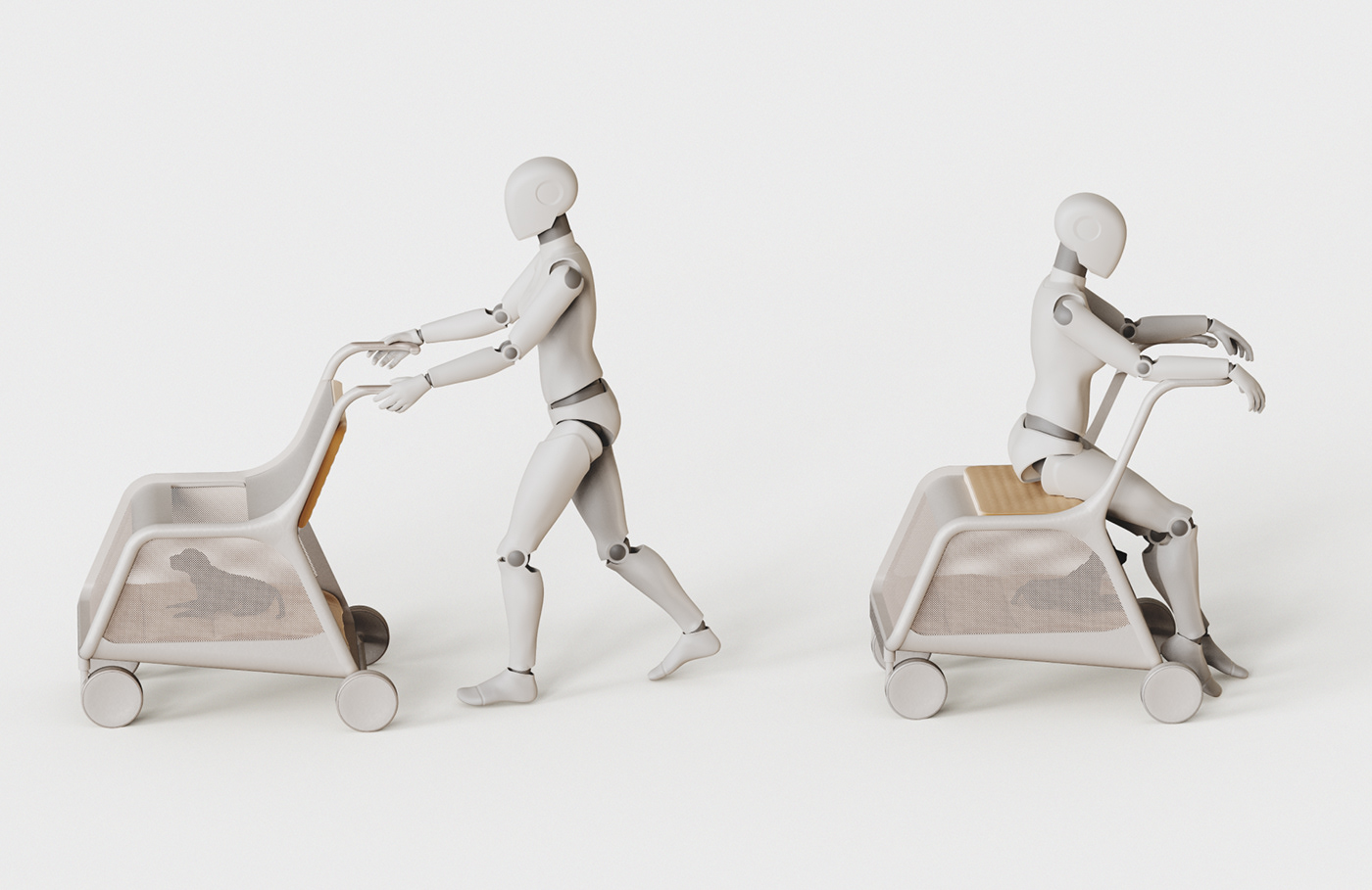 wheelchair，Walking aid，originality，SENIOR&PET STROLLER，