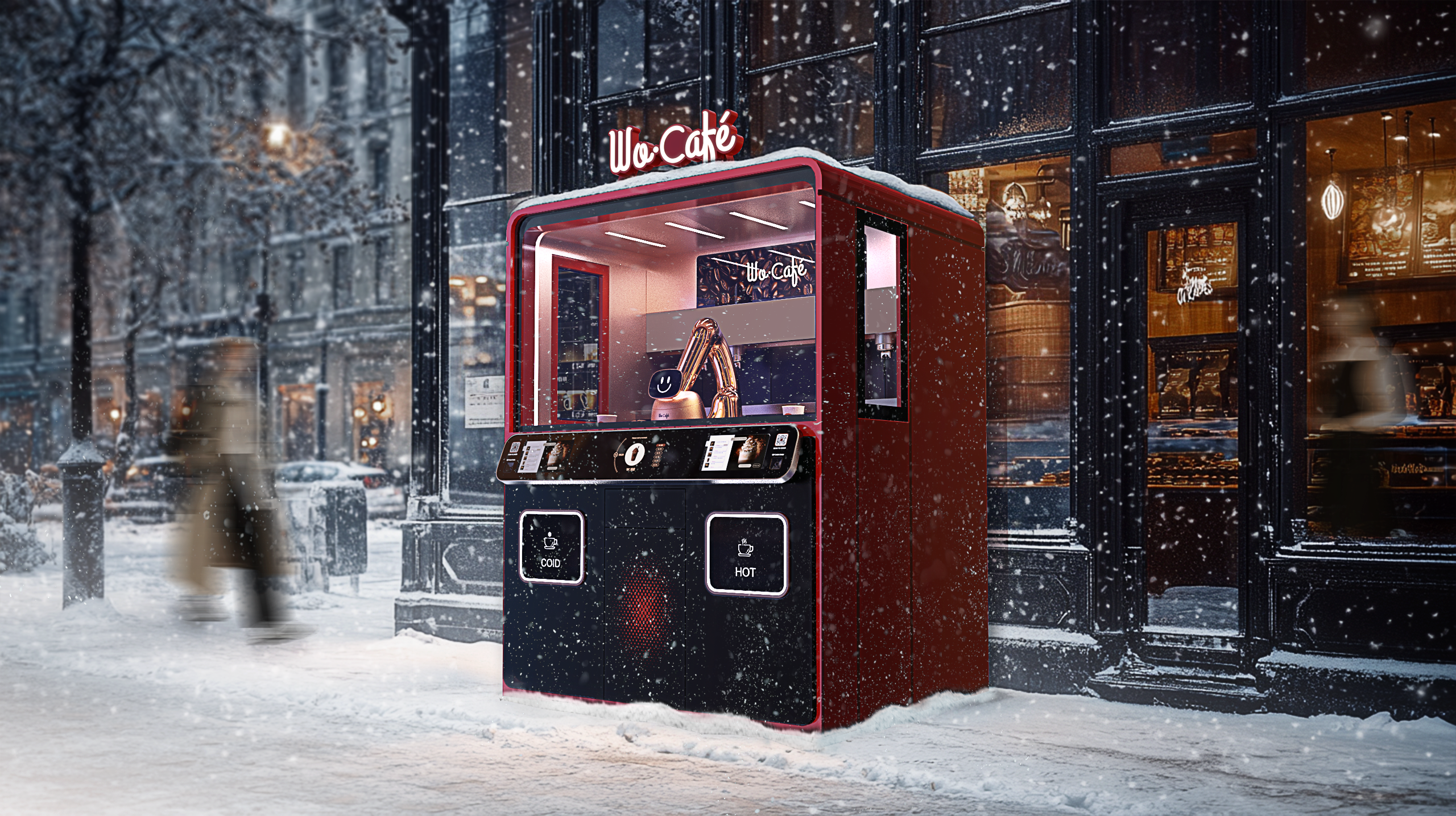 Coffee machine，equipment，robot，Sheet metal cabinet，AI intelligence，