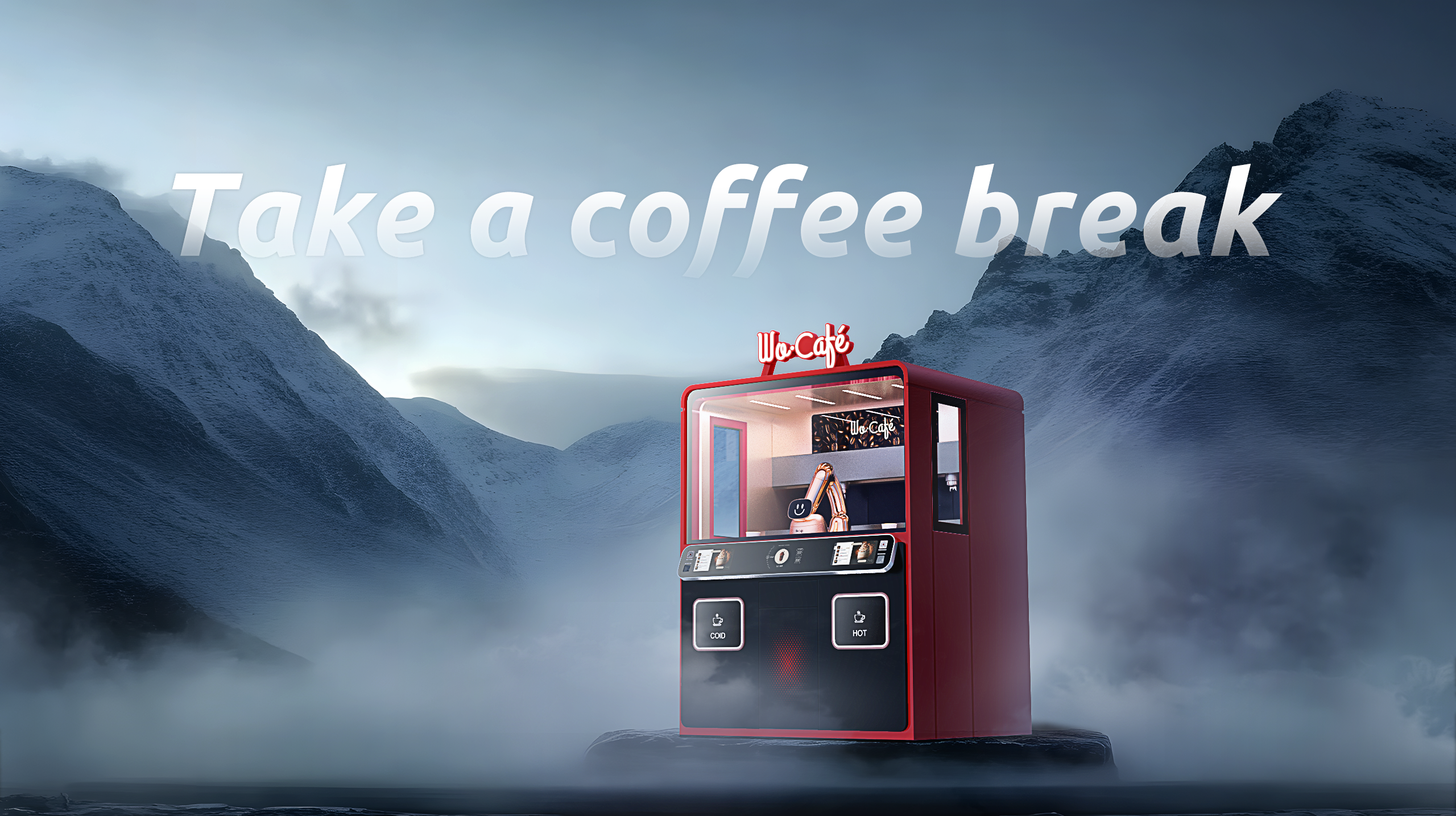 Coffee machine，equipment，robot，Sheet metal cabinet，AI intelligence，