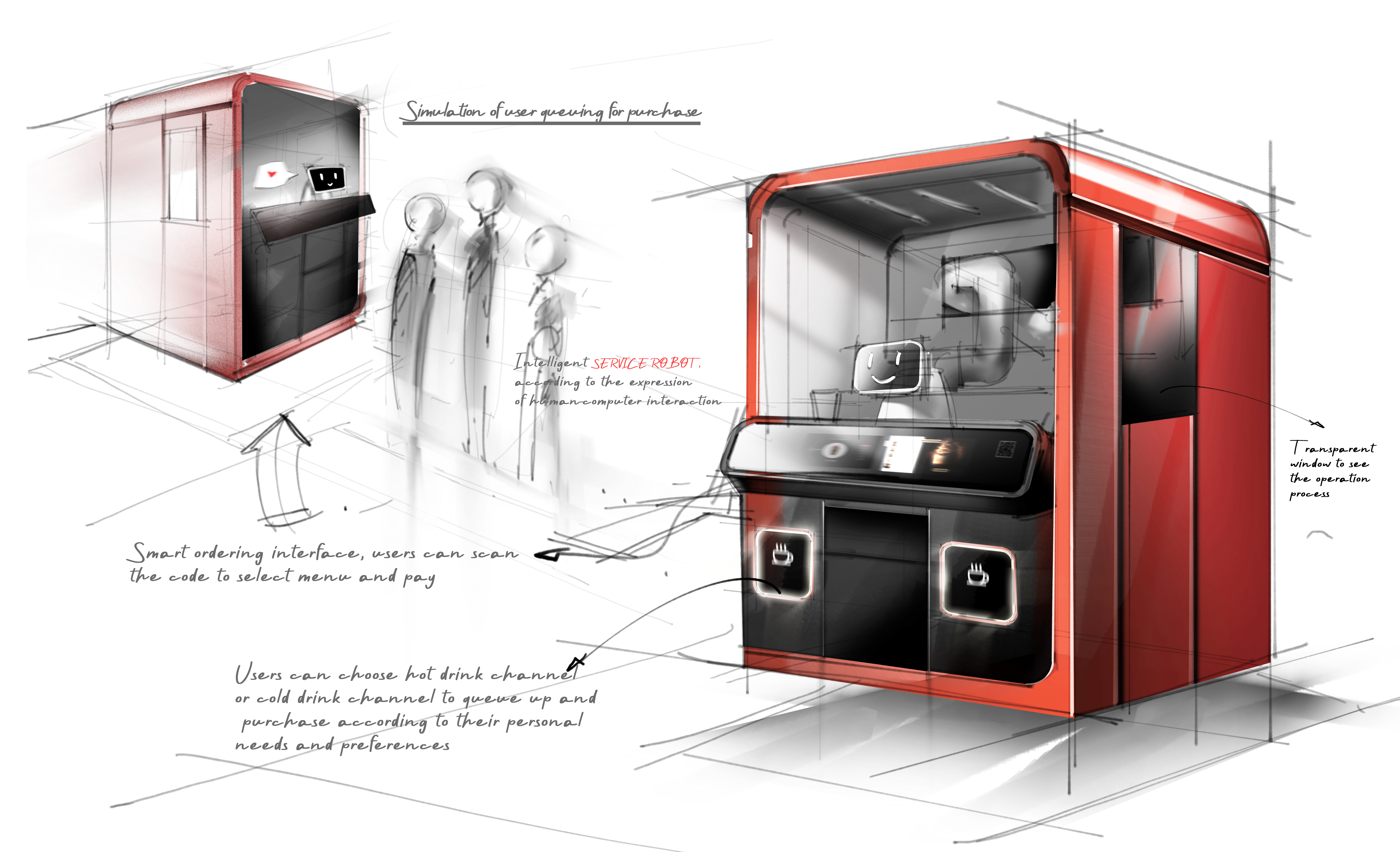 Coffee machine，equipment，robot，Sheet metal cabinet，AI intelligence，