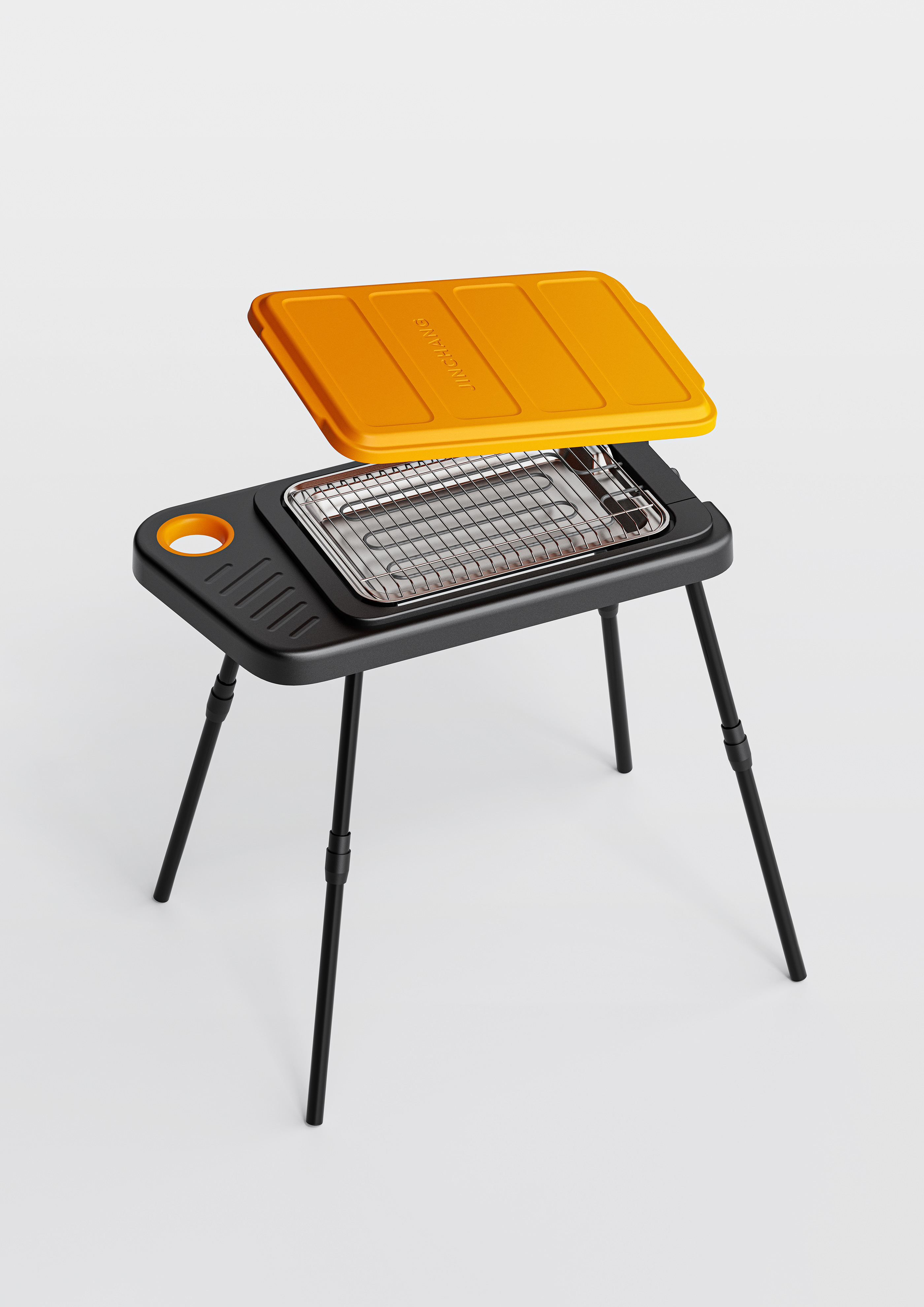 product design，industrial design，Zero-to-One Design，Folding Grill，Barbecue rack，O_1 Design，