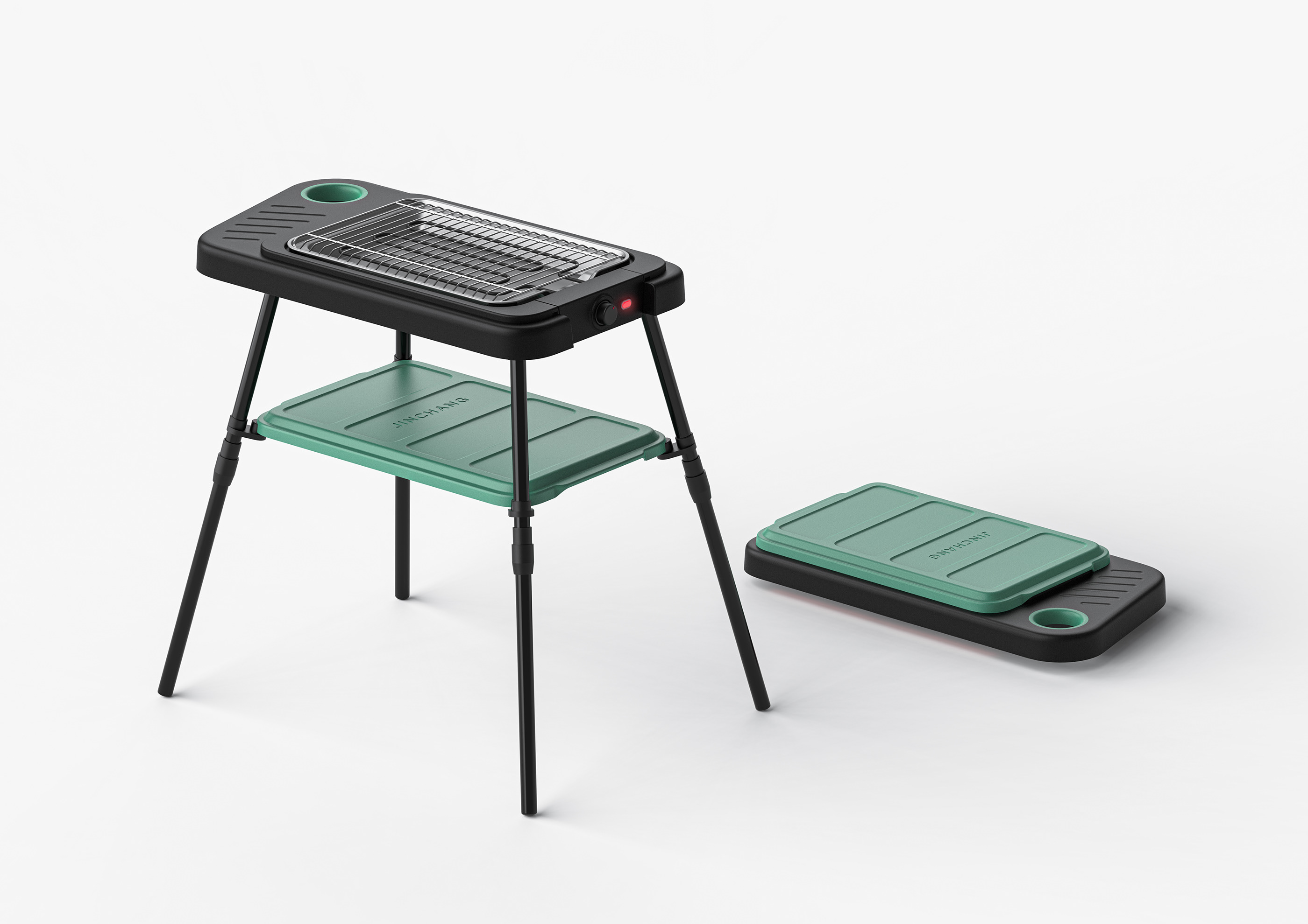 product design，industrial design，Zero-to-One Design，Folding Grill，Barbecue rack，O_1 Design，