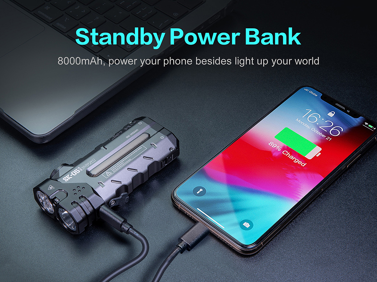 Loop Gear，portable battery，lighting，Spotlight mode，Flashlight，