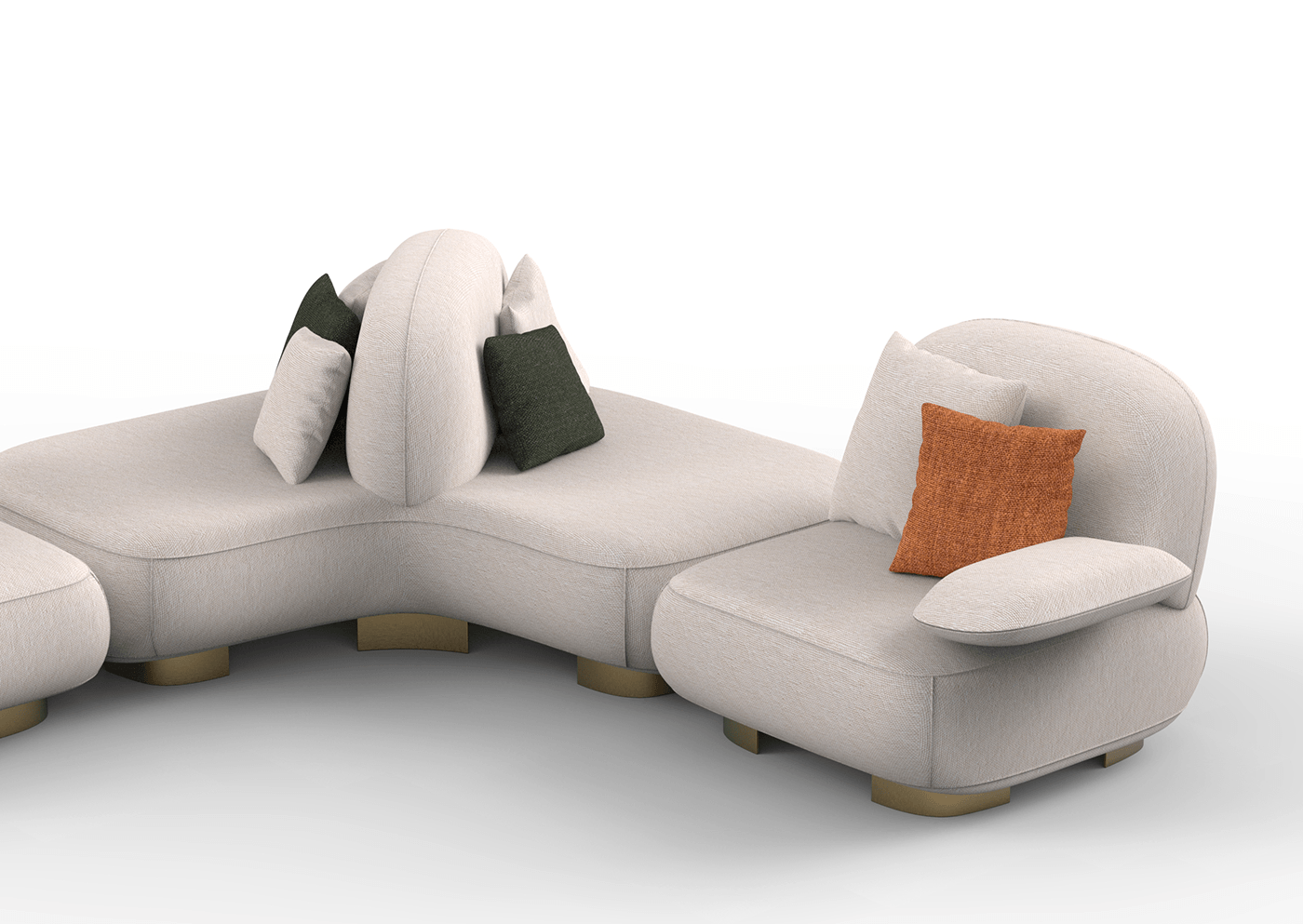 Modular，sofa，comfortable，fabric art，