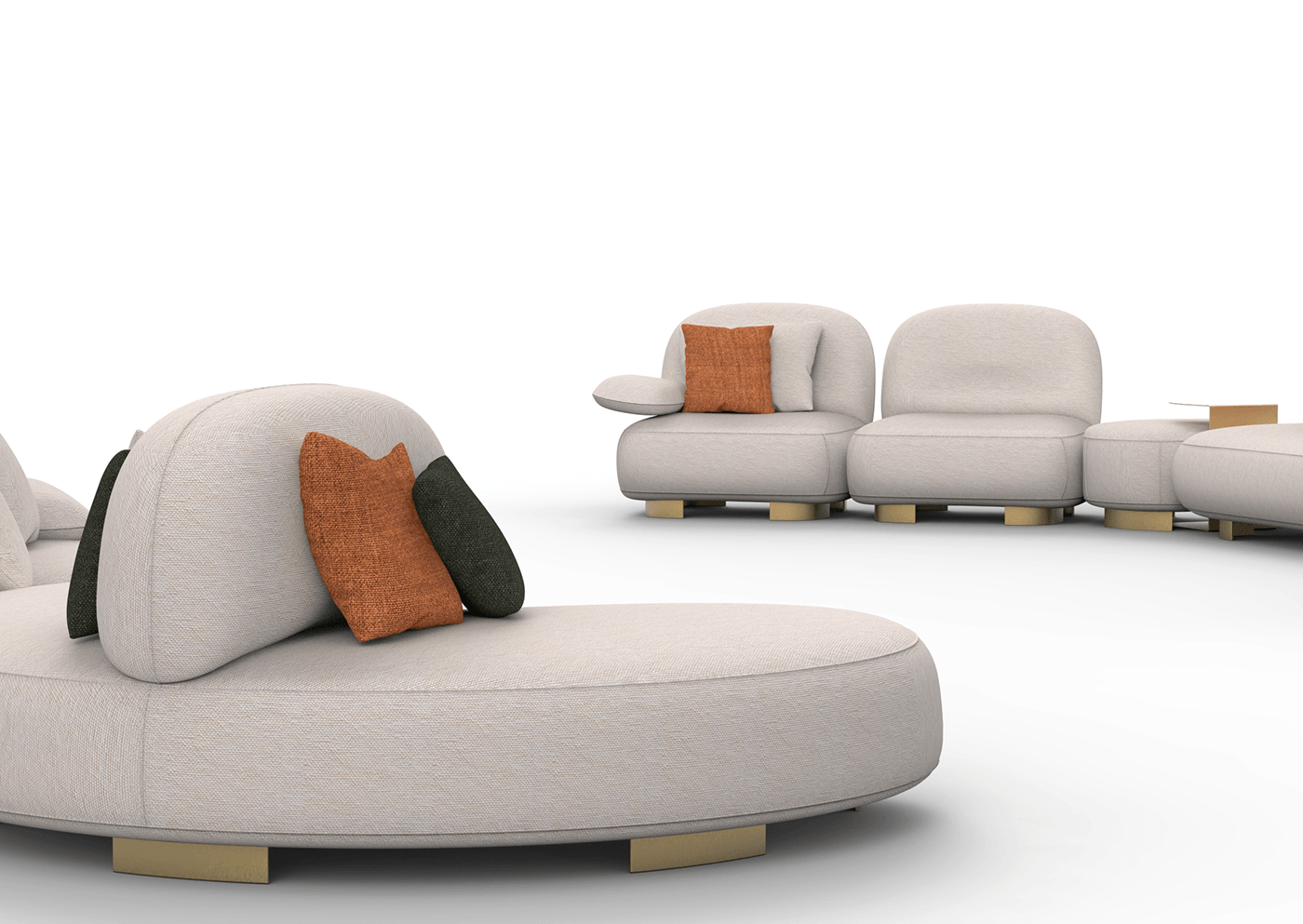 Modular，sofa，comfortable，fabric art，