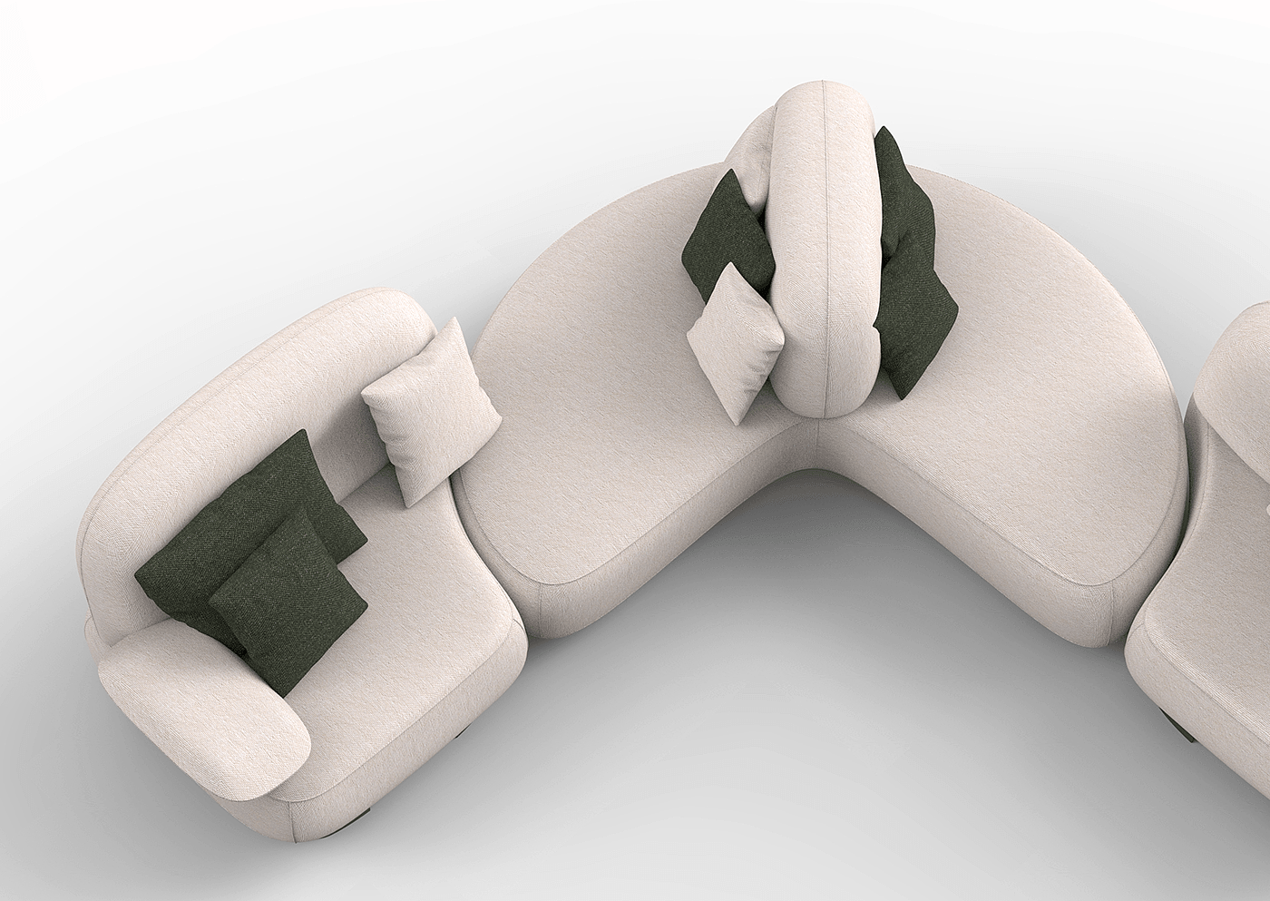 Modular，sofa，comfortable，fabric art，
