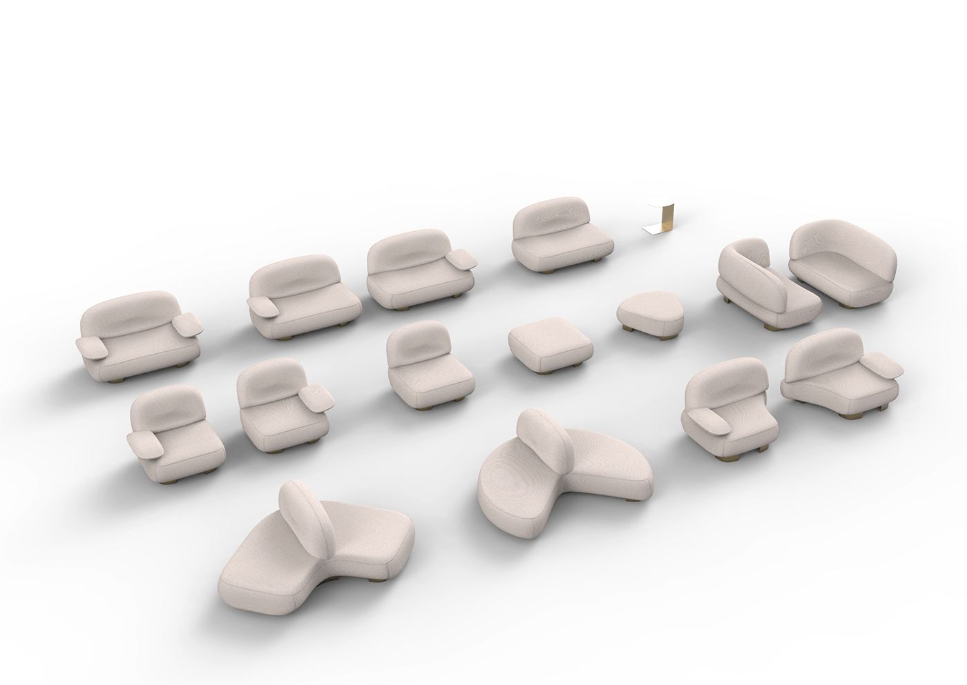 Modular，sofa，comfortable，fabric art，