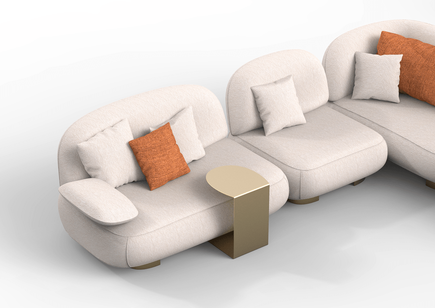 Modular，sofa，comfortable，fabric art，